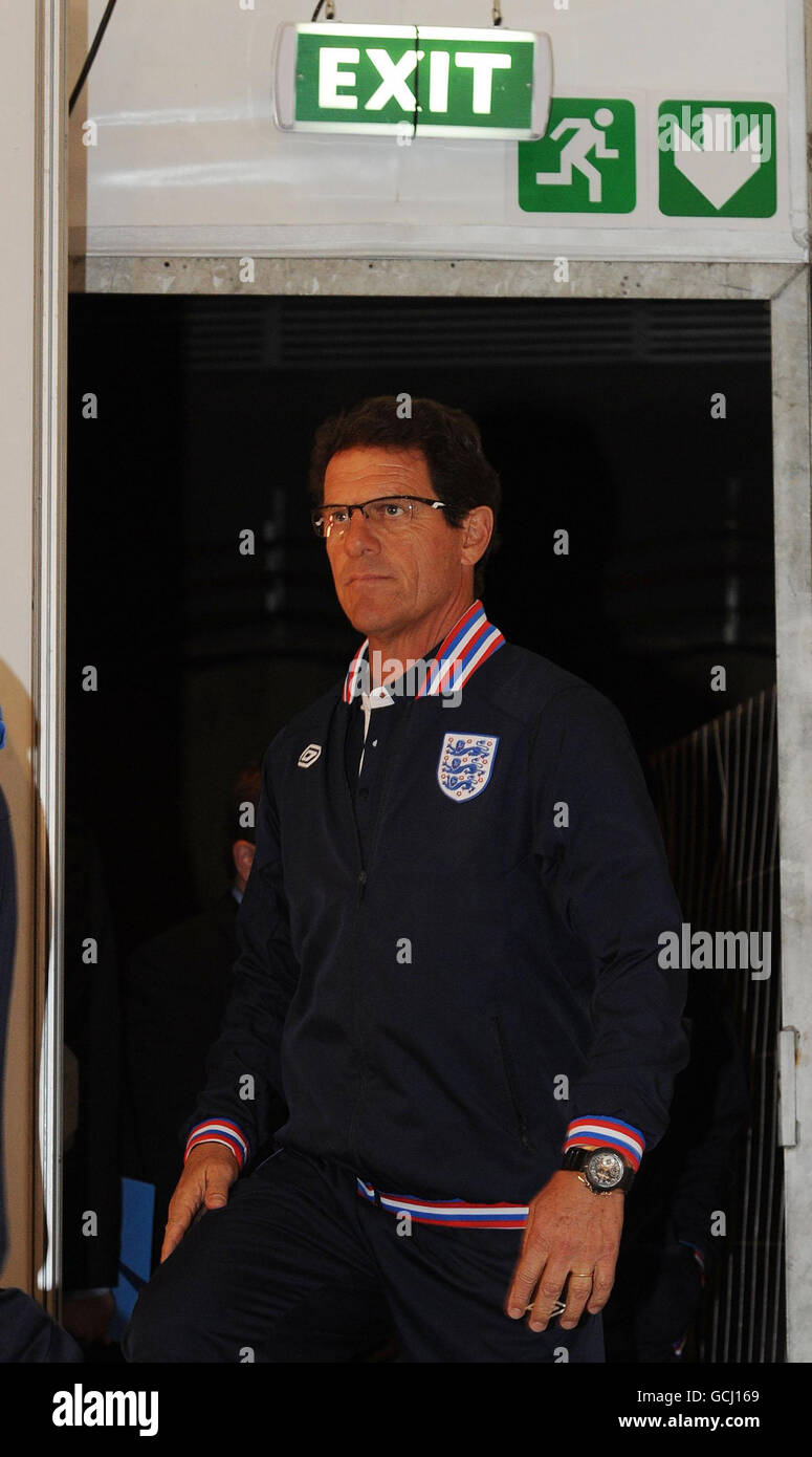 Calcio - Coppa del mondo FIFA Sud Africa 2010 - Round of 16 - Germania v Inghilterra - Inghilterra Conferenza stampa - giorno due - Stato libero.... Fabio Capello in Inghilterra durante una conferenza stampa al Free state Stadium di Bloemfontein, Sudafrica. Foto Stock