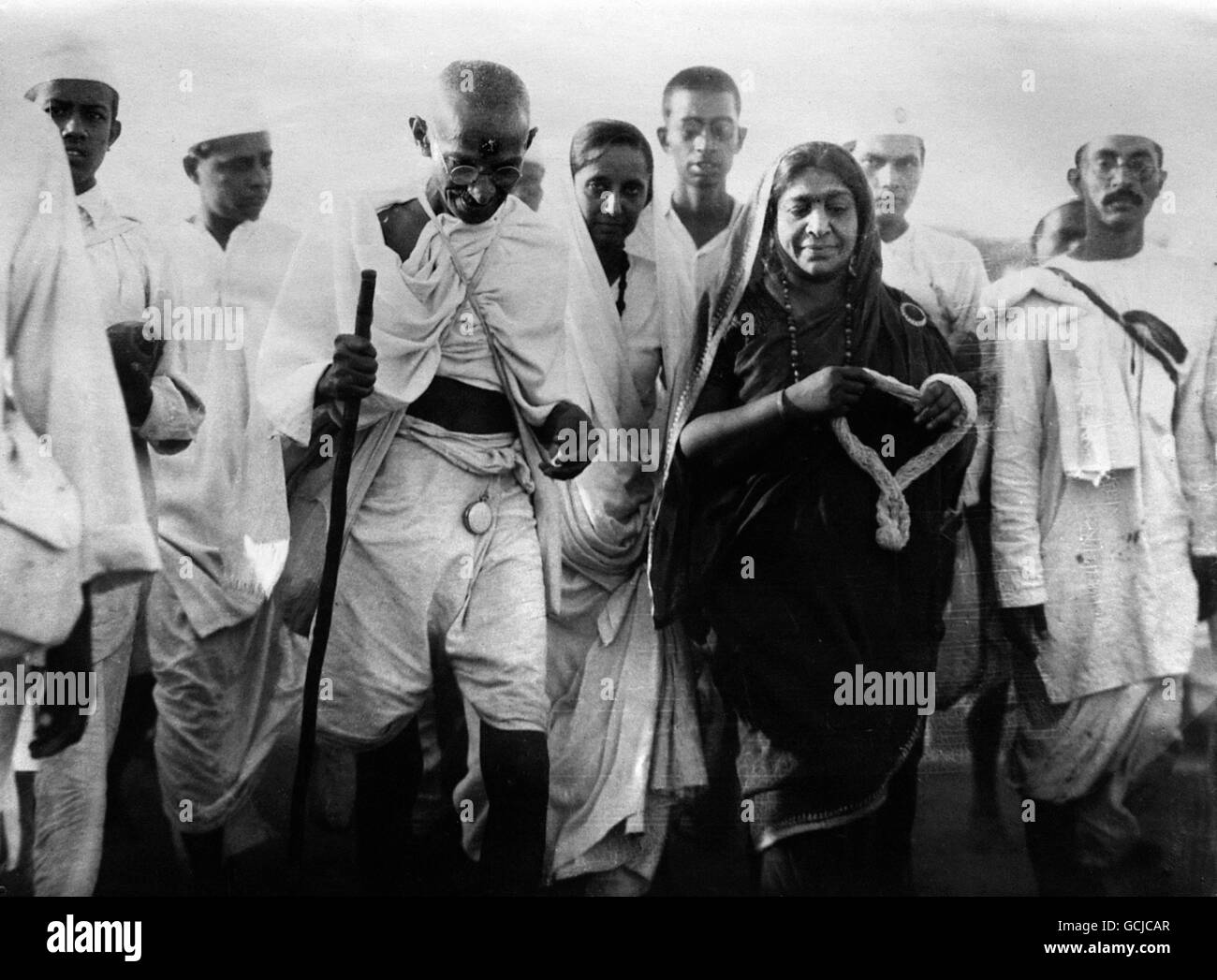 Il Mahatma Gandhi : sale leggi 1930 Foto Stock