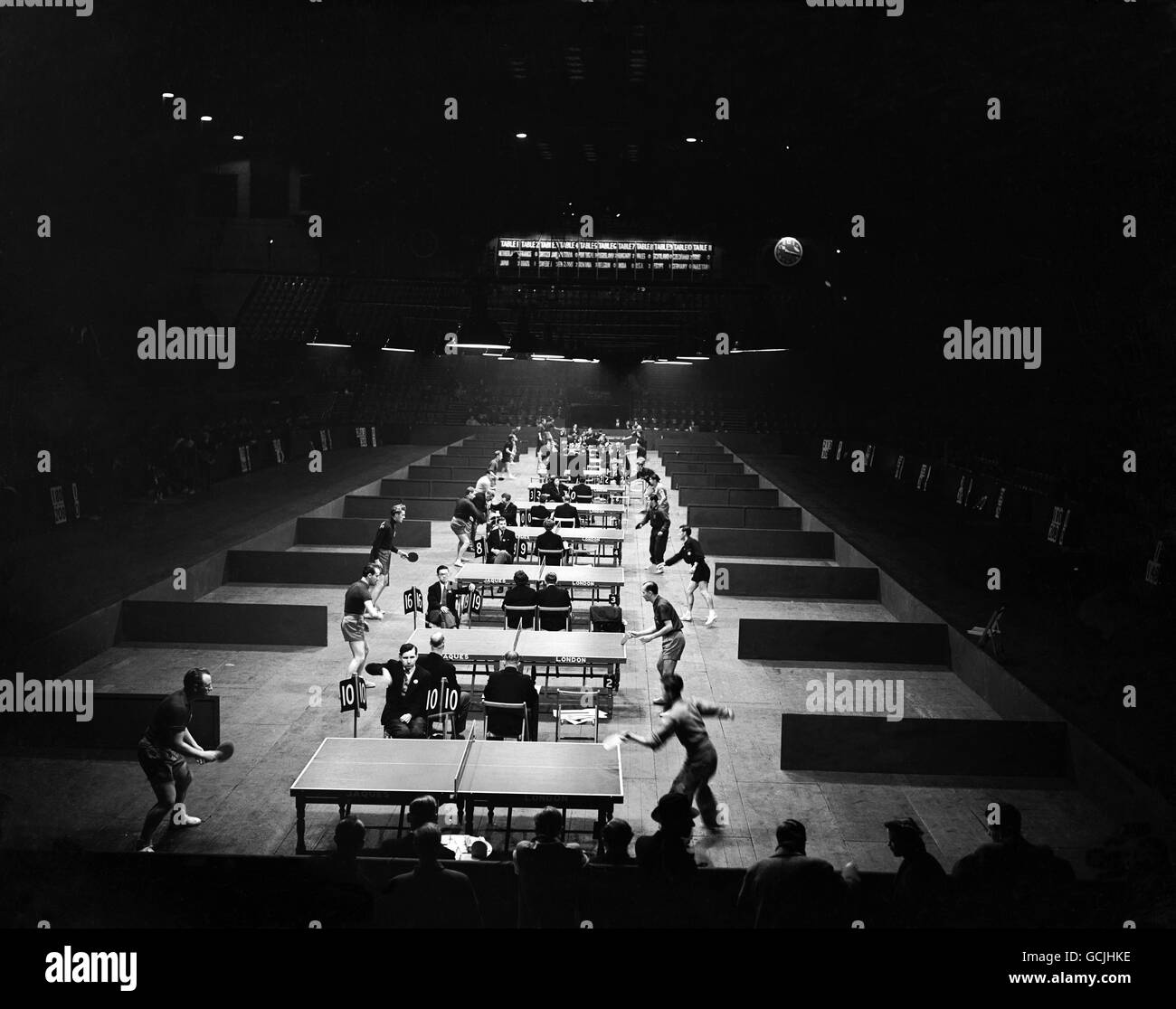 Ping pong - Torneo Mondiale - Empire Pool Wembley. Viste generali Foto Stock