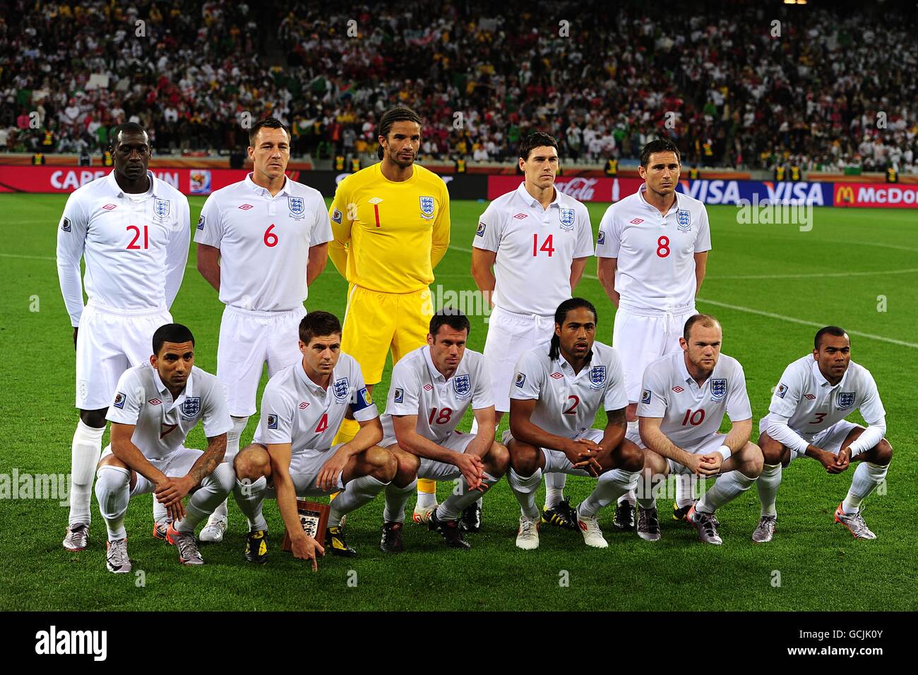 Calcio - Coppa del mondo FIFA Sud Africa 2010 - Gruppo C - Inghilterra / Algeria - Green Point Stadium. Foto della squadra inglese Foto Stock