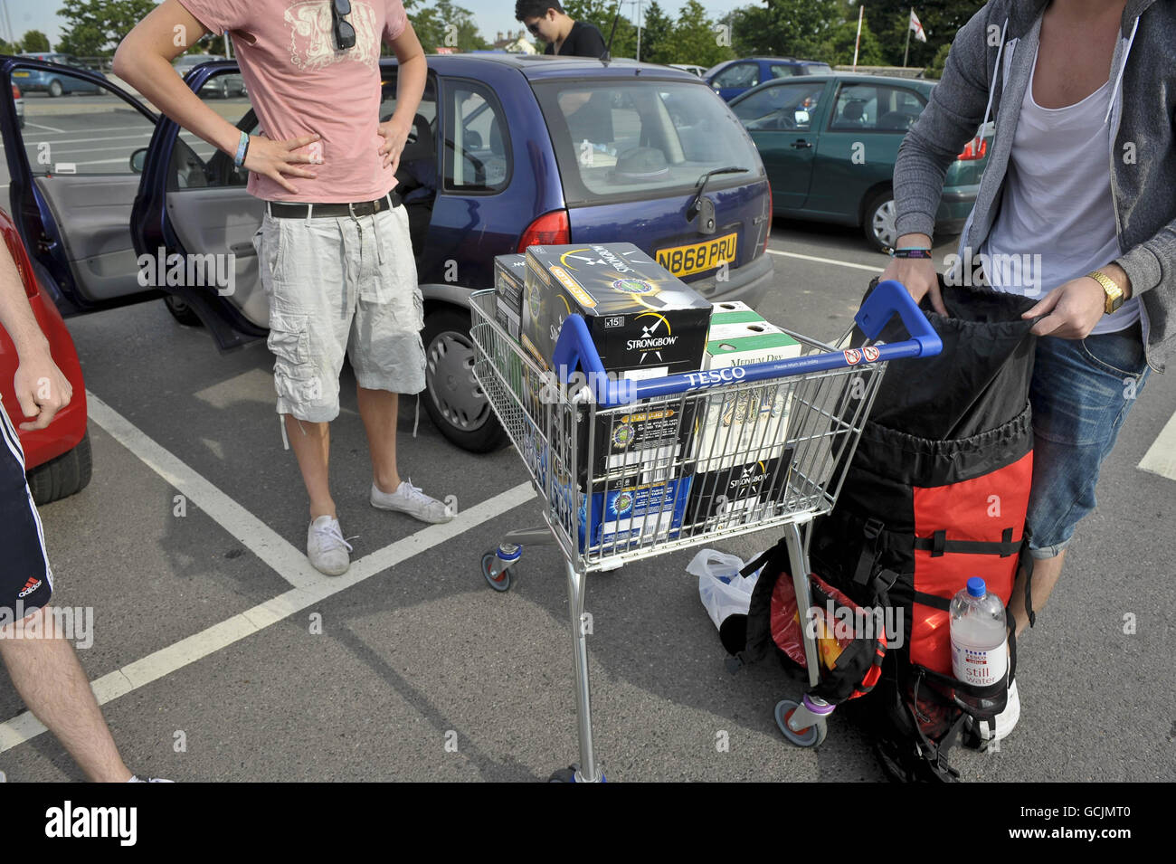 Glastonbury Festival 2010 - Arrivi Foto Stock