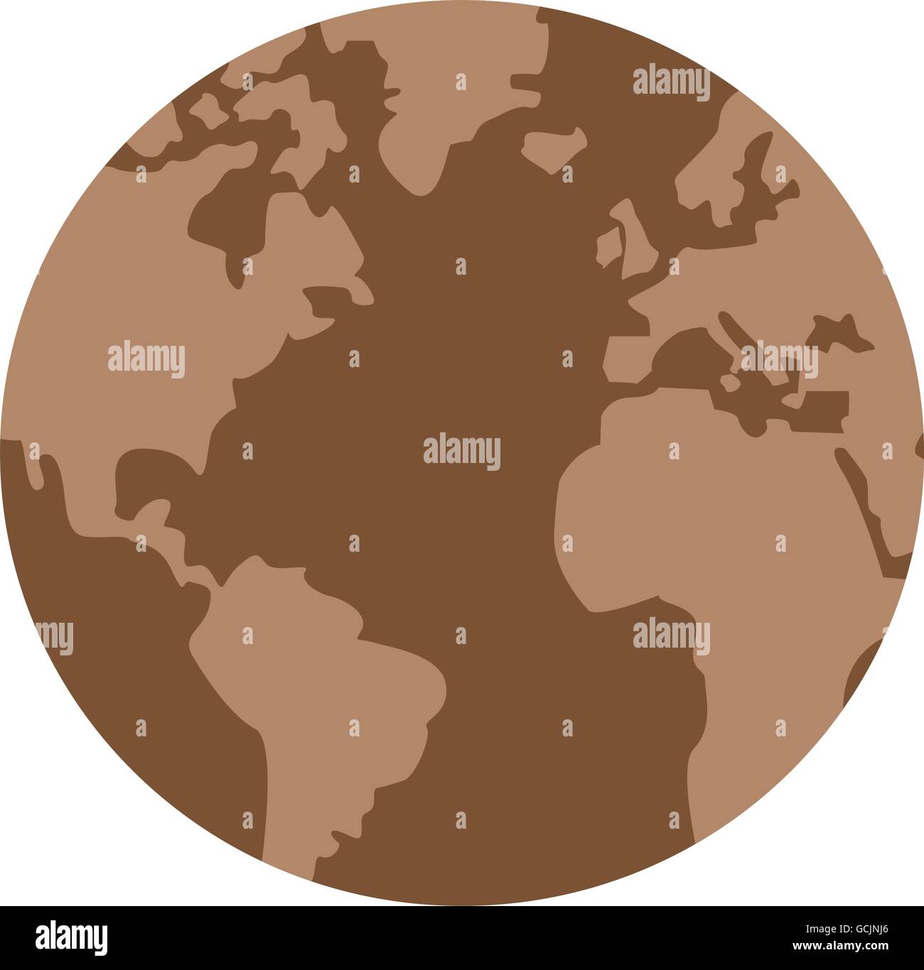 Le zone aride del pianeta terra icona Illustrazione Vettoriale