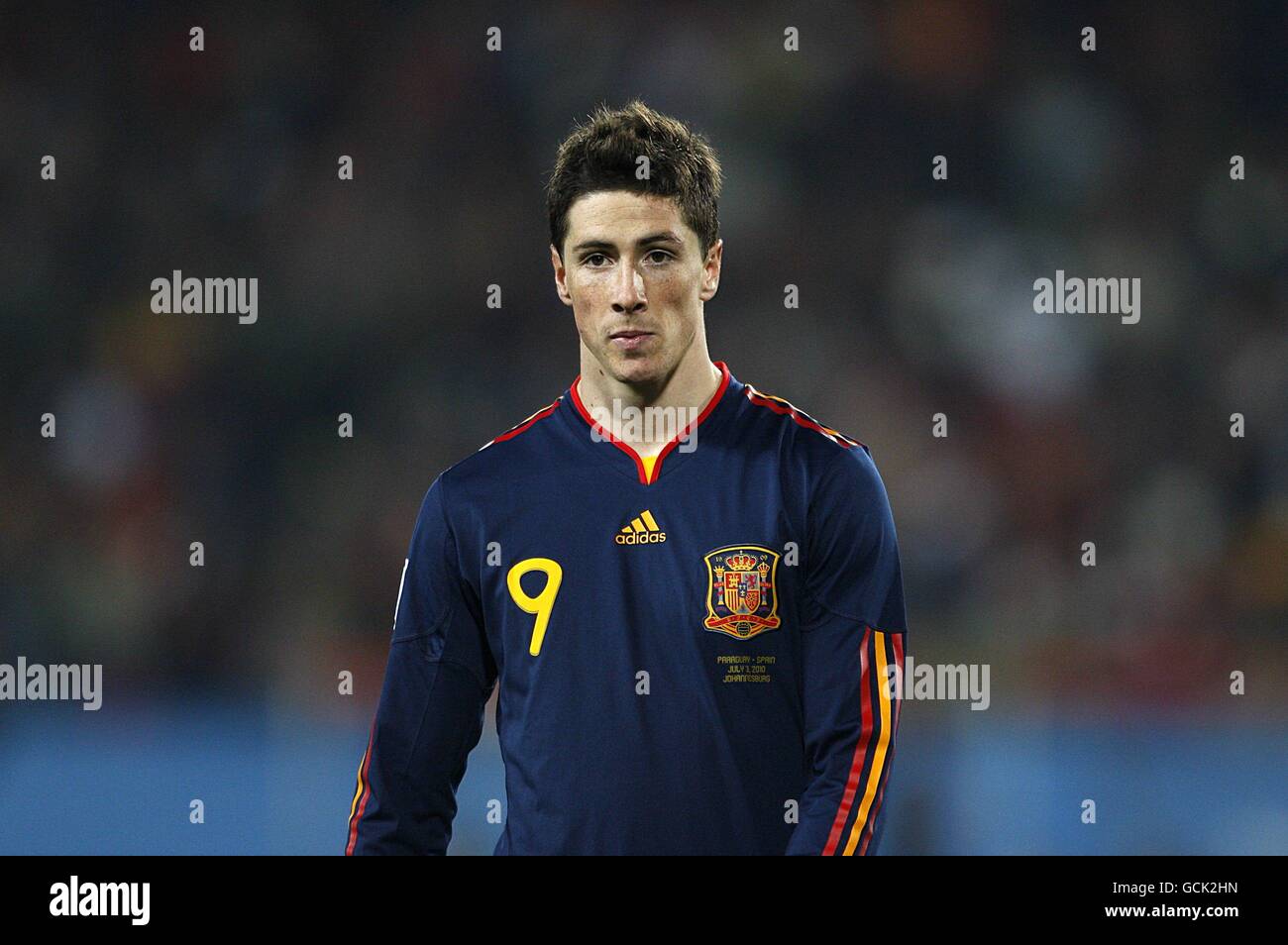 Calcio - Coppa del mondo FIFA Sud Africa 2010 - Quarta finale - Paraguay v Spagna - Ellis Park. Fernando Torres, Spagna. Foto Stock