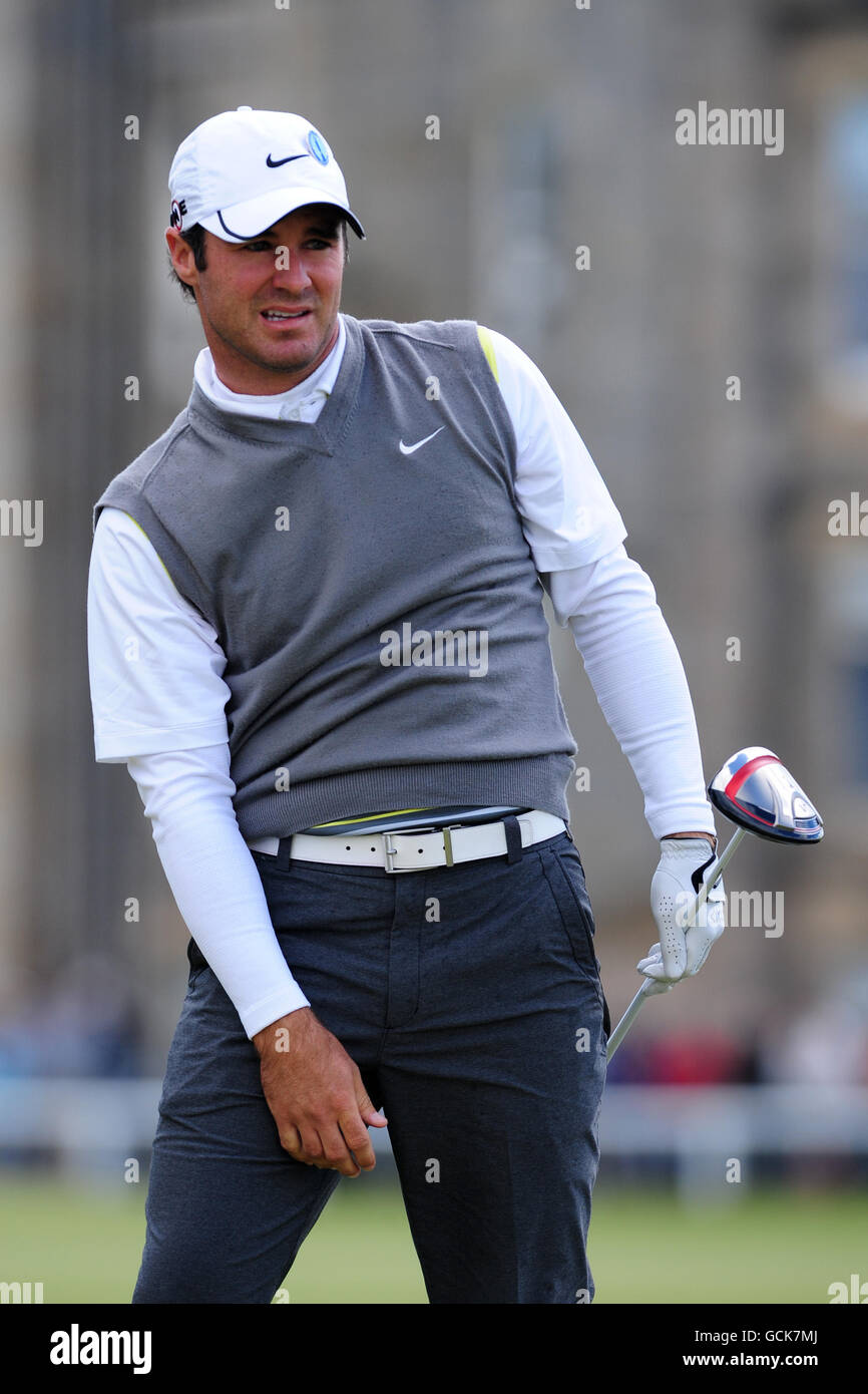 Trevor Immelman in Sudafrica durante il terzo round dell'Open Championship 2010 a St Andrews, Fife, Scozia. Foto Stock