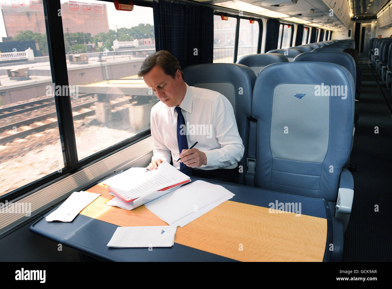 Cameron ci visita Foto Stock