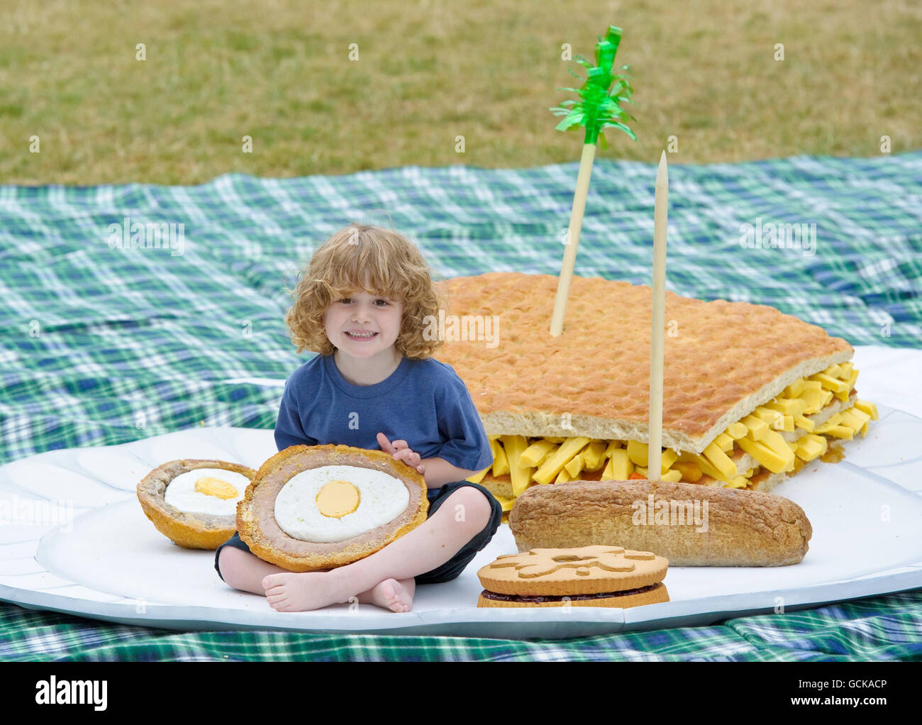 Gigante picnic commestibili Foto Stock