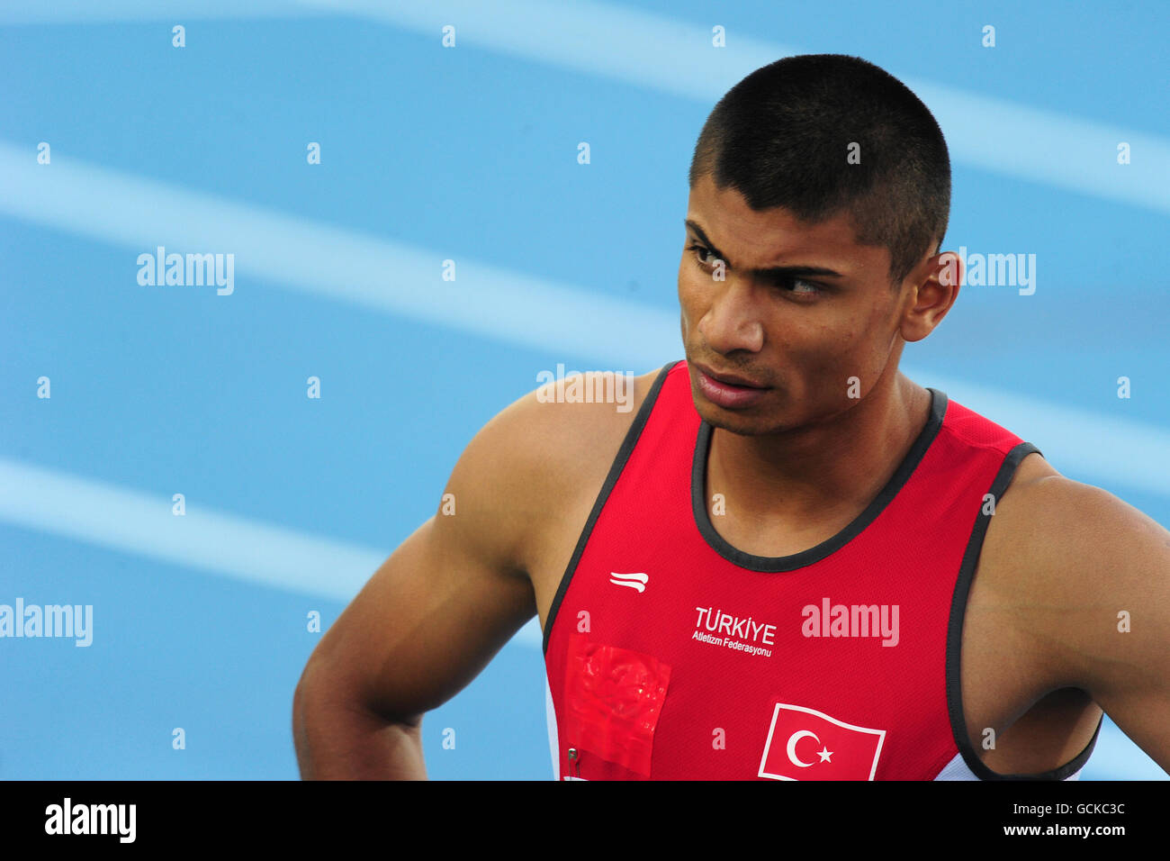 Atletica - Campionati europei IAAF 2010 - primo giorno - Stadio Olimpico. Izzet Safer, Turchia Foto Stock