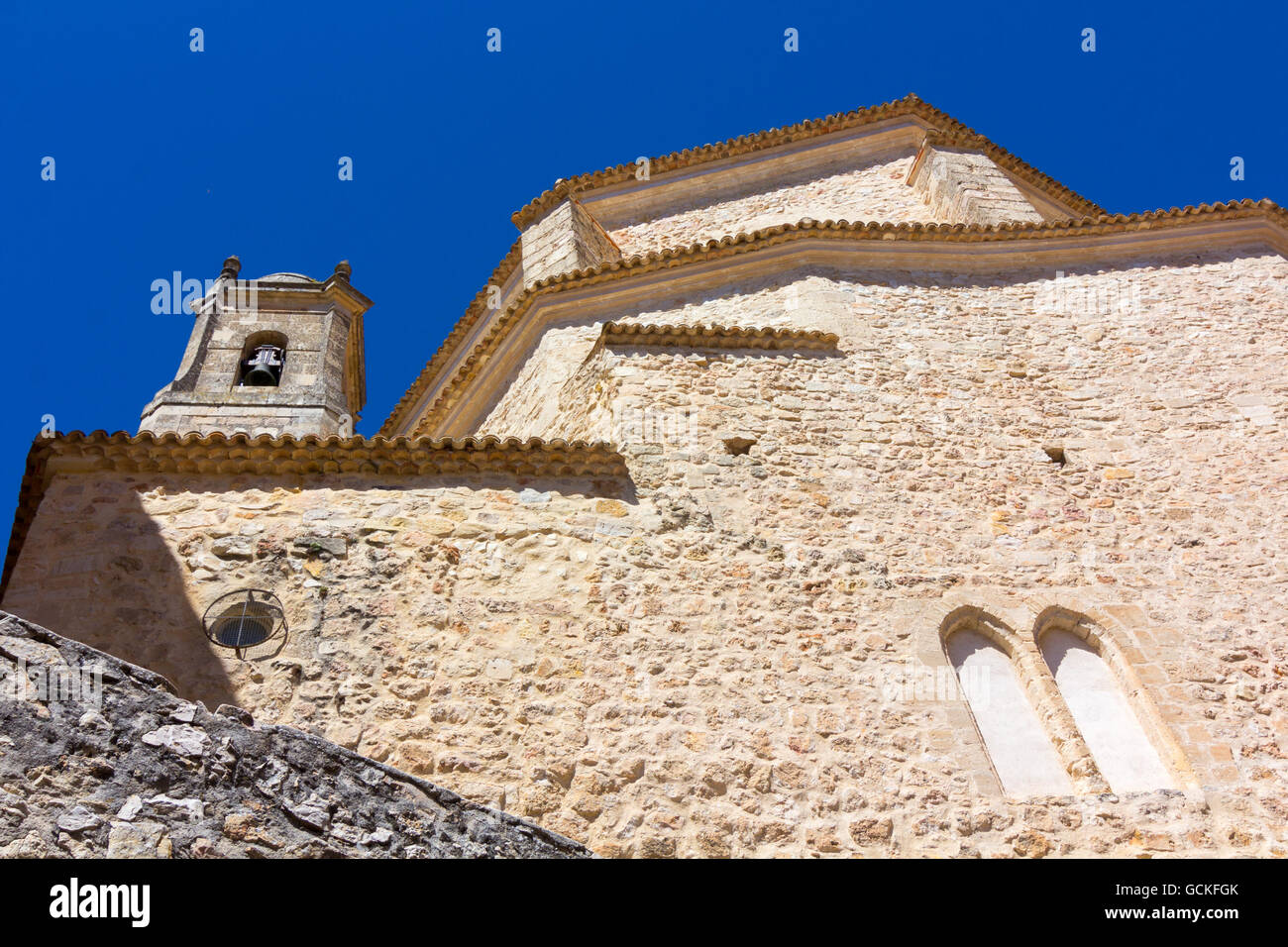 Tipiche le strade e gli edifici della famosa città di Cuenca, Spagna Foto Stock