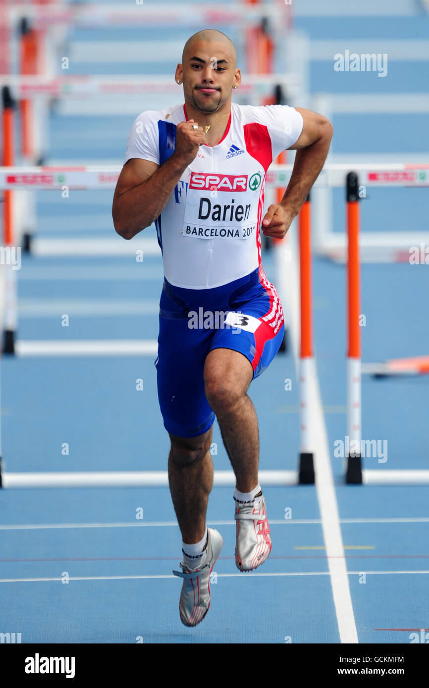 Atletica - Campionati europei IAAF 2010 - terzo giorno - Stadio Olimpico. Il francese Garfield Darien durante i 110m di calore degli uomini Foto Stock