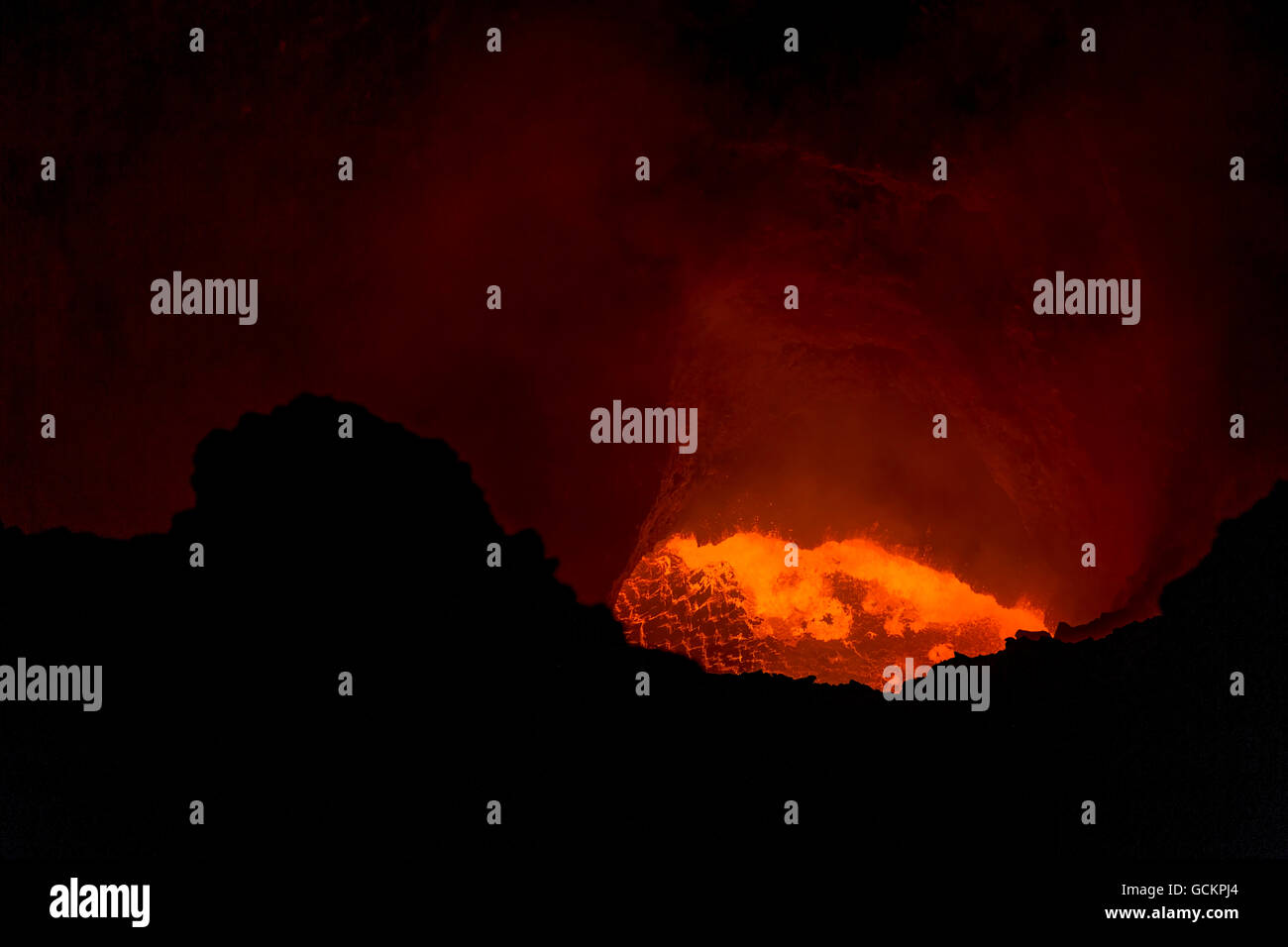 Attività vulcanica a Masaya Vulcano, Nicaragua Foto Stock