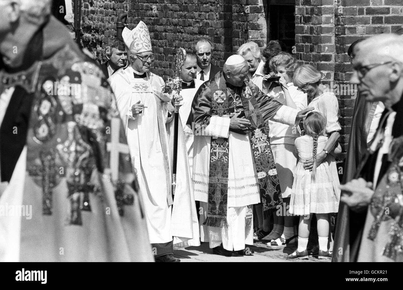 La religione - Papa Giovanni Paolo II visita in Gran Bretagna - la Cattedrale di Canterbury Foto Stock