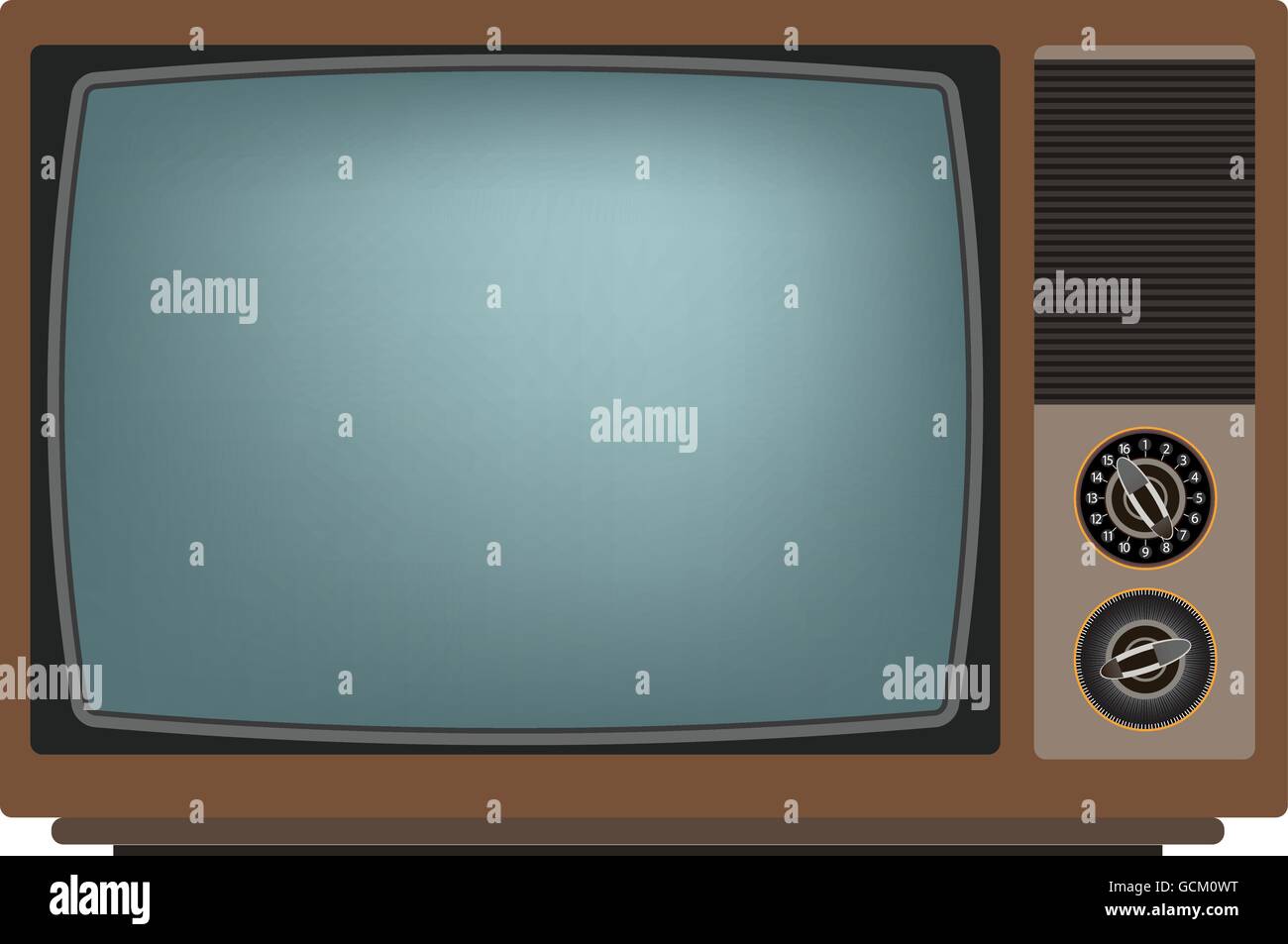 Il vecchio schermo TV. Illustrazione Vettoriale Eps 10 Illustrazione Vettoriale