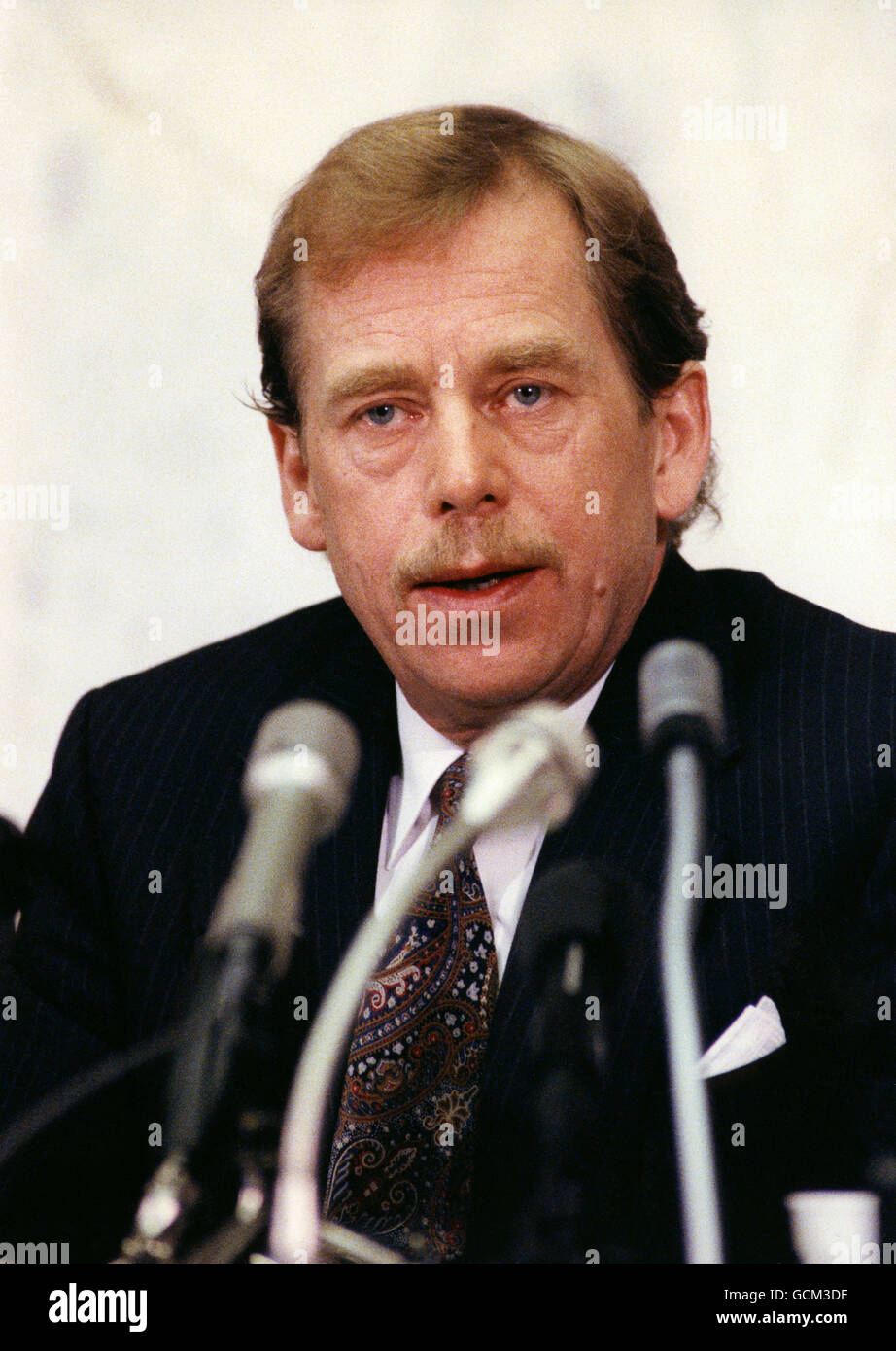 VACLAV HAVEL primo Presidente della Cecoslovacchia 1989-1992. Foto Stock