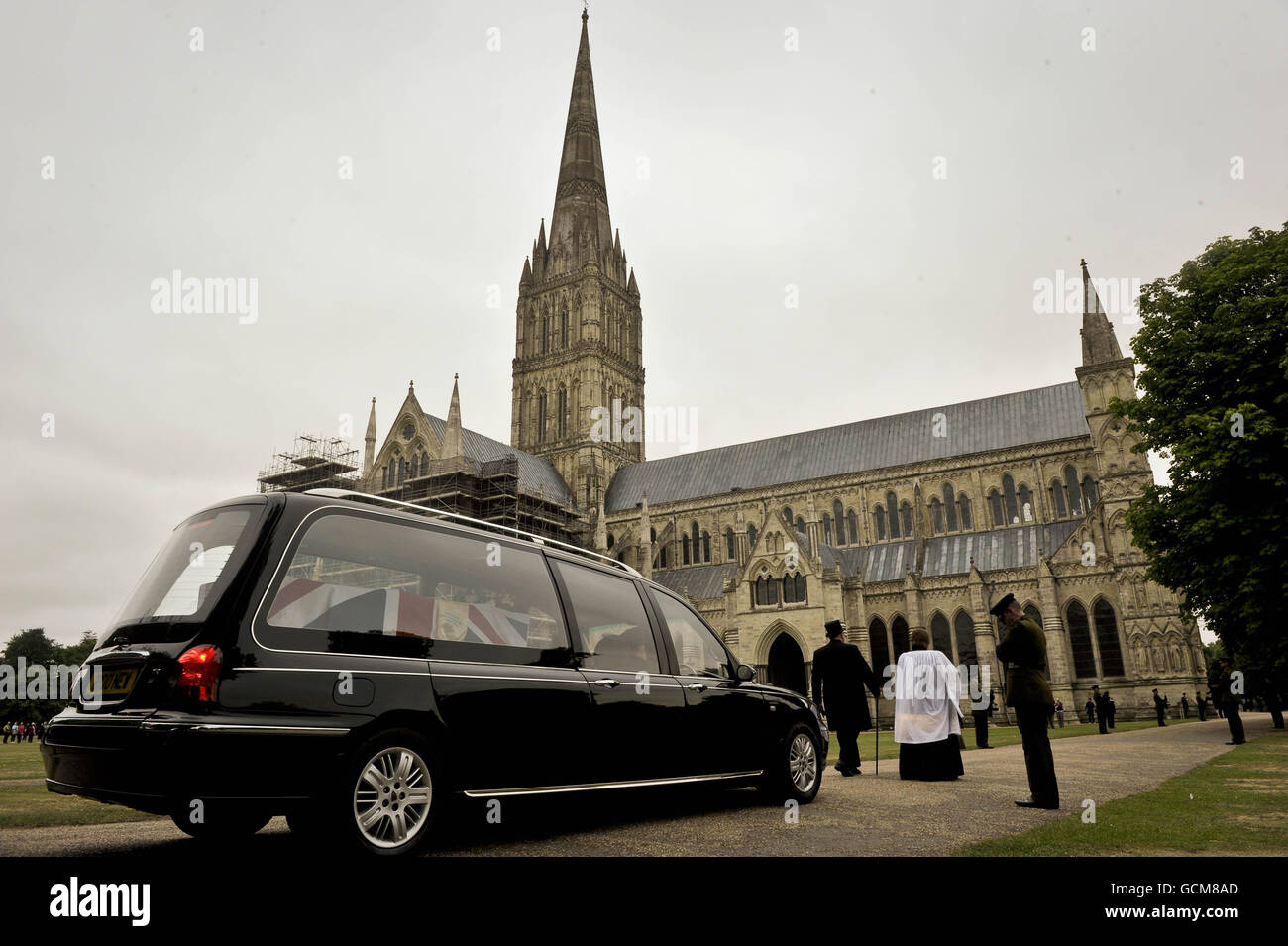 Principali Josh Bowman funerale Foto Stock