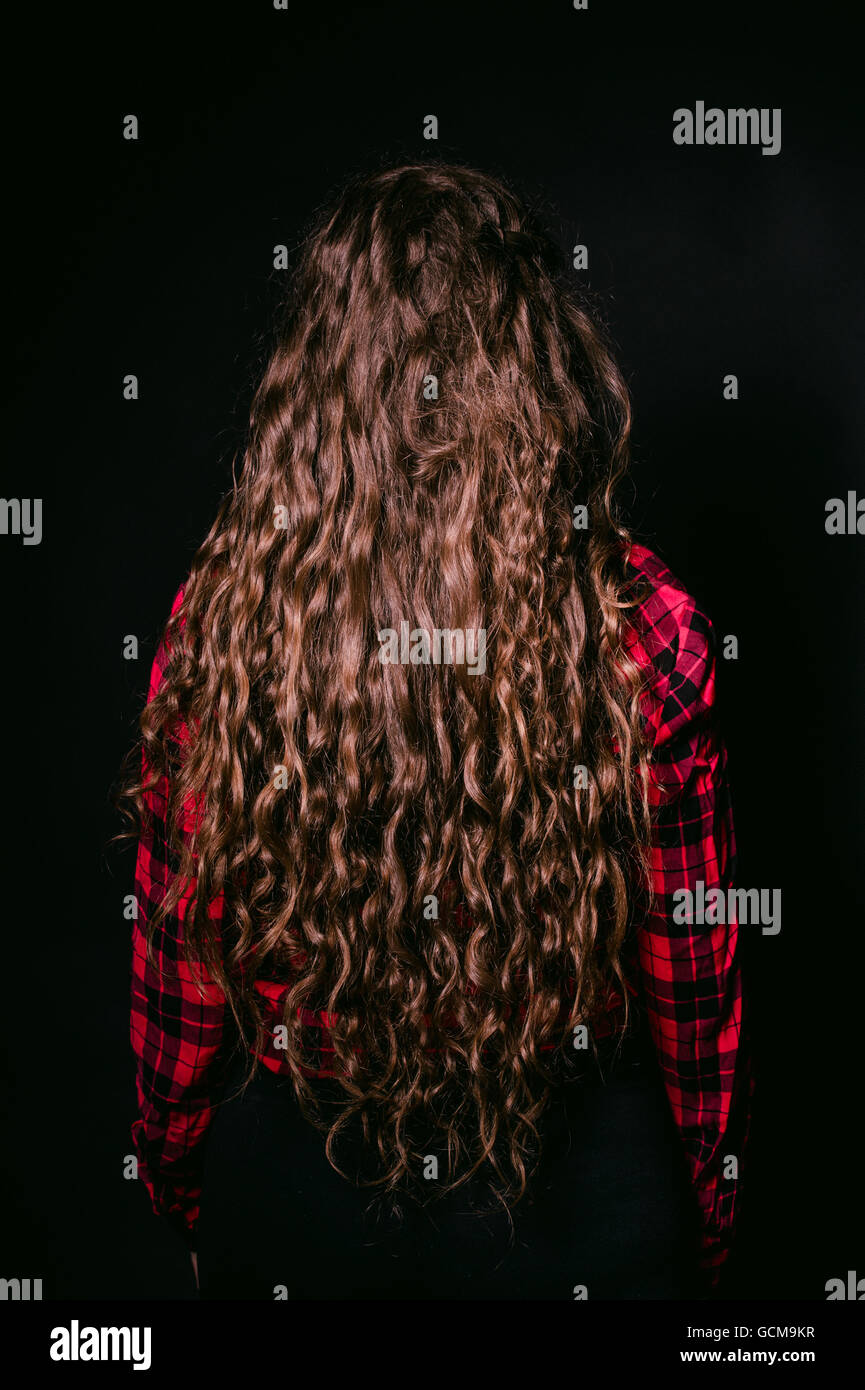 Capelli crespi Foto Stock