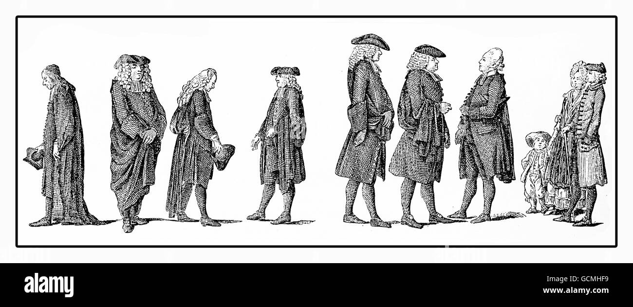 Caricatural mondana e rappresentazione del clero di Berlino nel XVIII secolo Foto Stock