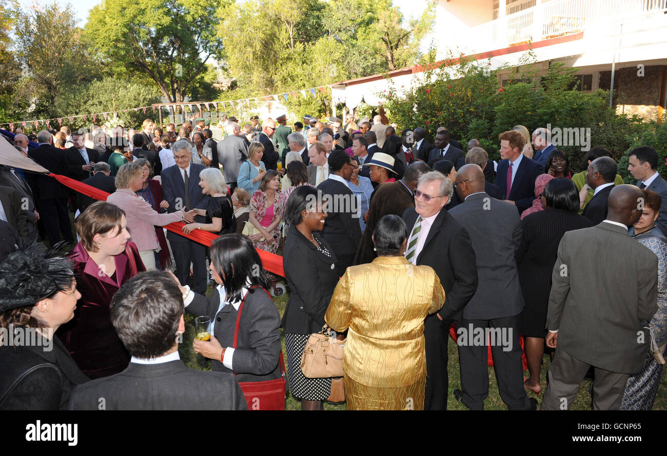 Il principe Harry assiste una alta Commissione ricezione in Gaborone, Botswana PRESS ASSOCIATION foto. Picture data 14 giugno 2010. Foto di credito dovrebbe leggere: Anthony Devlin/PA Foto Stock