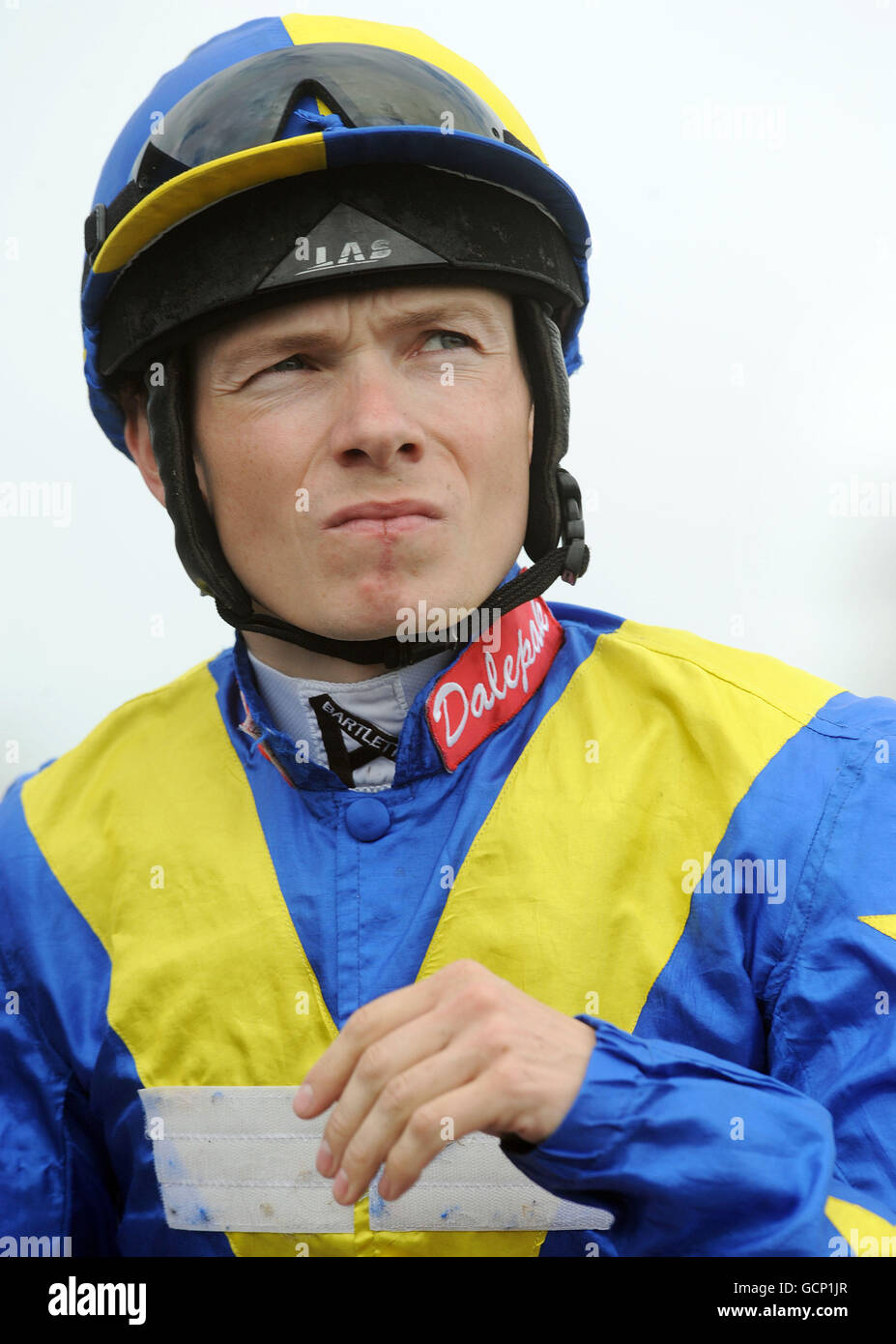 Jockey Jamie Spencer in occasione del Welcome to Yorkshire Doncaster Cup Day all'ippodromo di Doncaster. Foto Stock