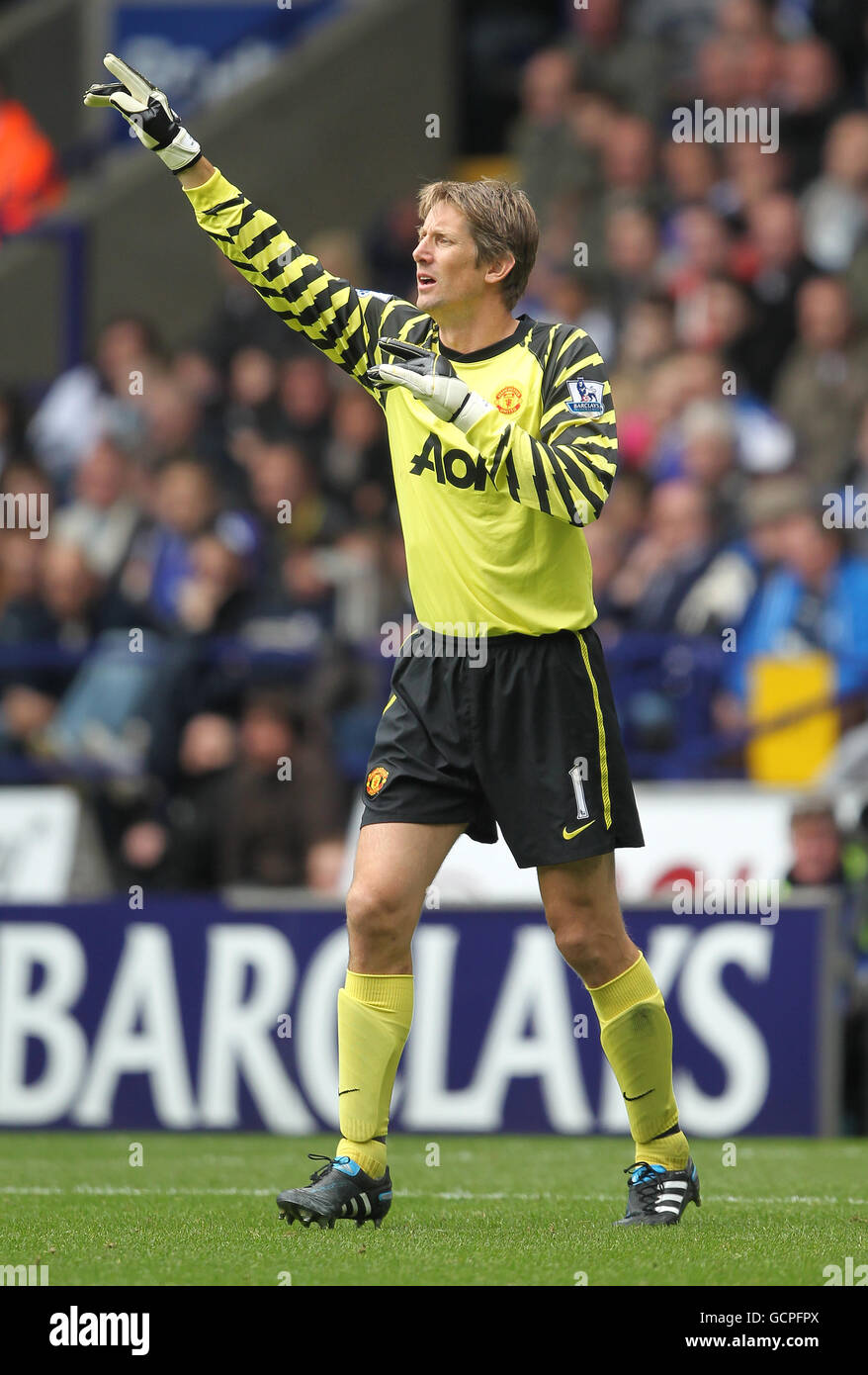 Calcio - Barclays Premier League - Bolton Wanderers / Manchester United - Reebok Stadium. Edwin Van Der Saar, Manchester United Foto Stock