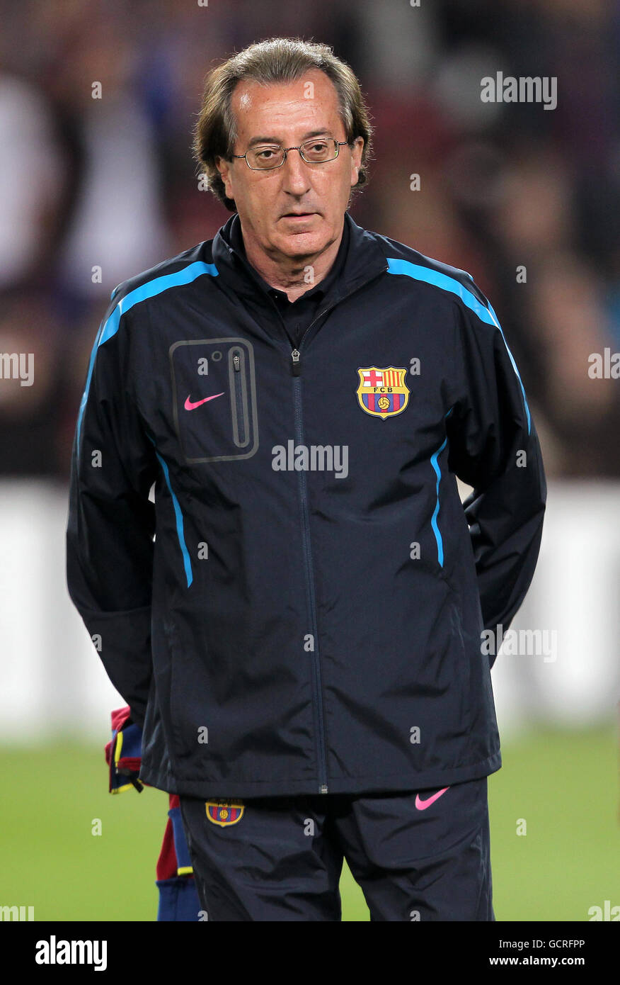 Calcio - UEFA Champions League - Gruppo D - Barcellona / FC Copenhagen - Camp Nou. Paco Seirul-lo, allenatore di fitness di Barcellona Foto Stock