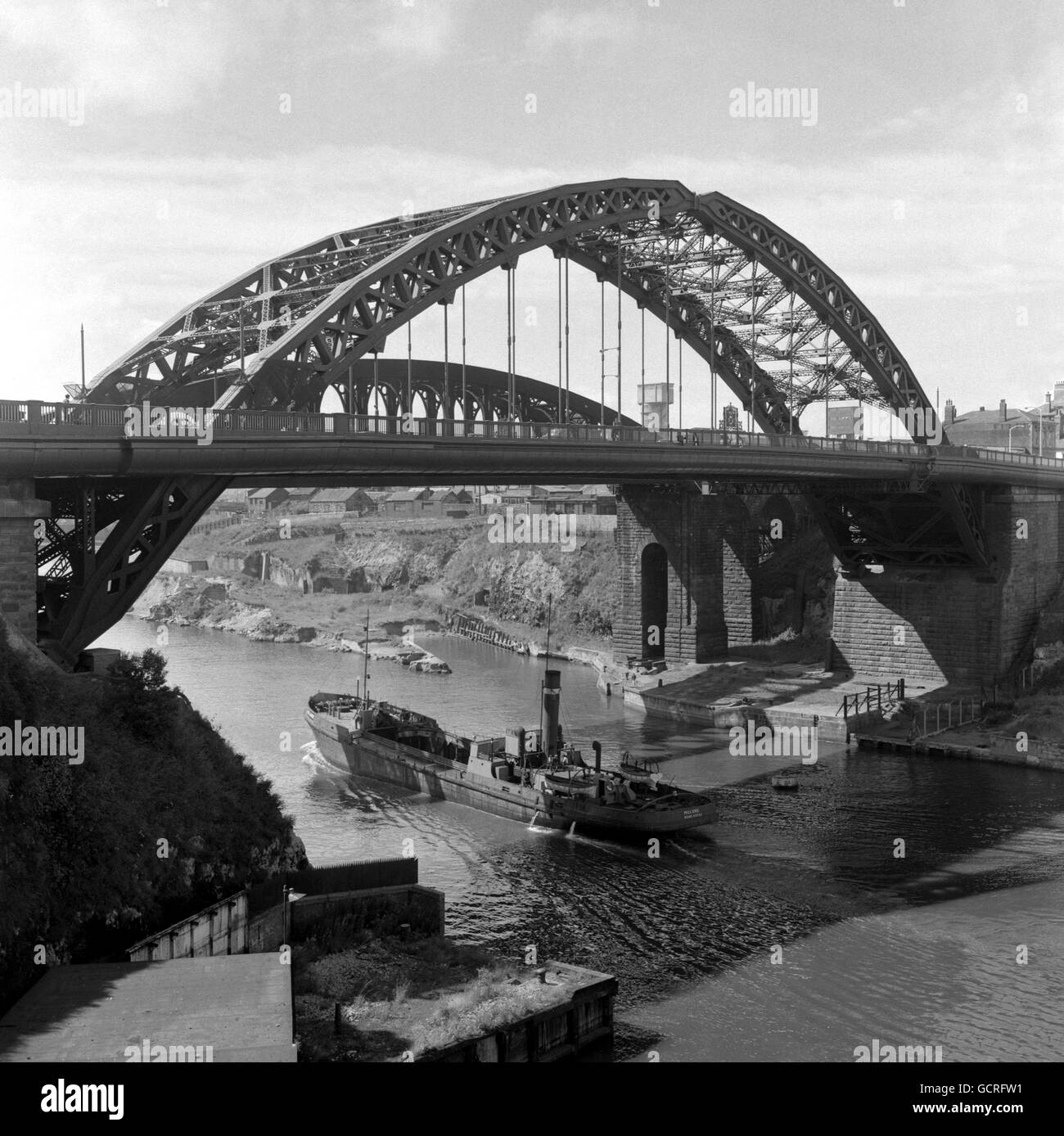 Wearmouth Bridge, Sunderland. Il ponte di Wearmouth a Sunderland. Foto Stock