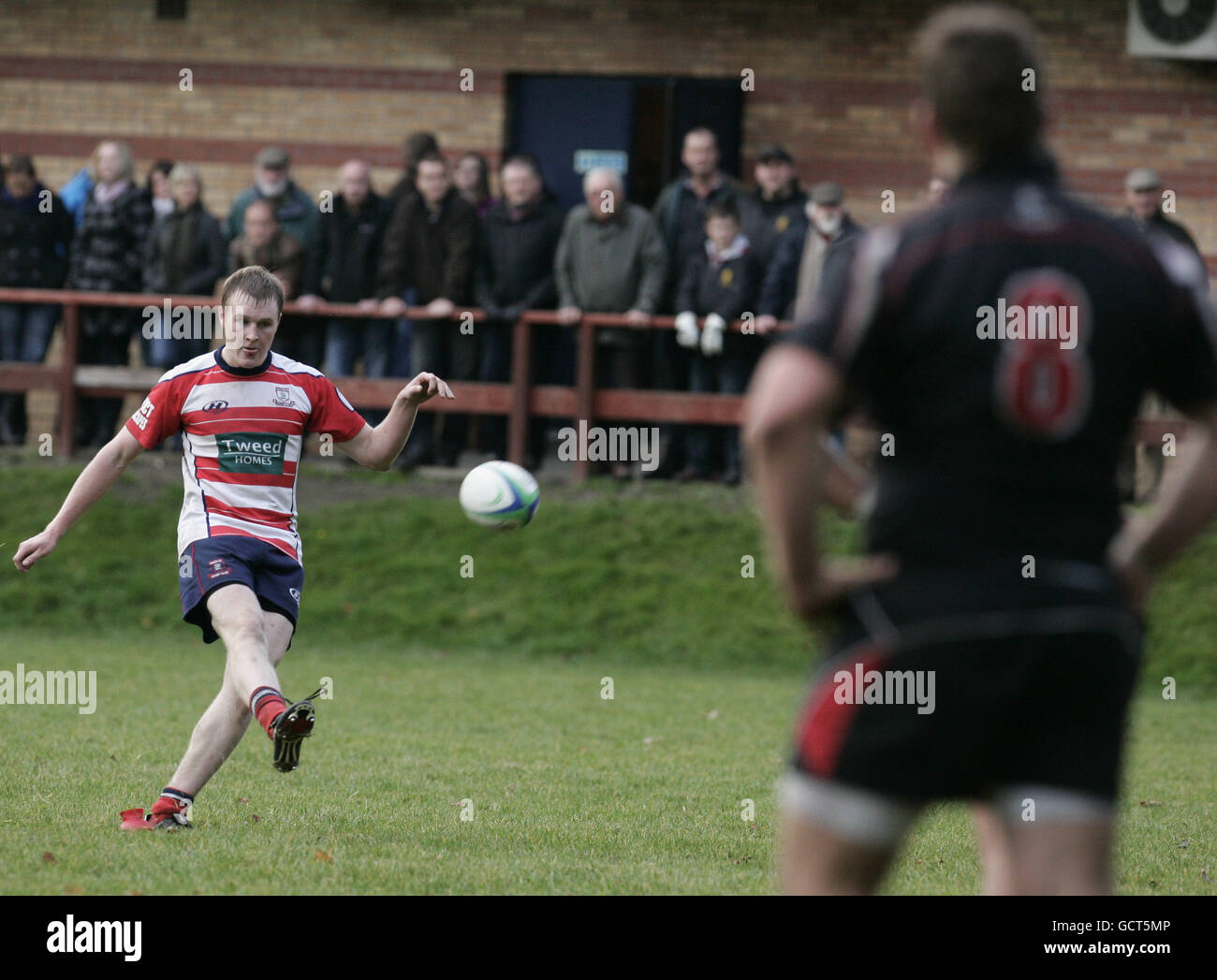 Rugby Union - Scottish 2 Premier League - Peebles v Biggar - Gytes Foto Stock