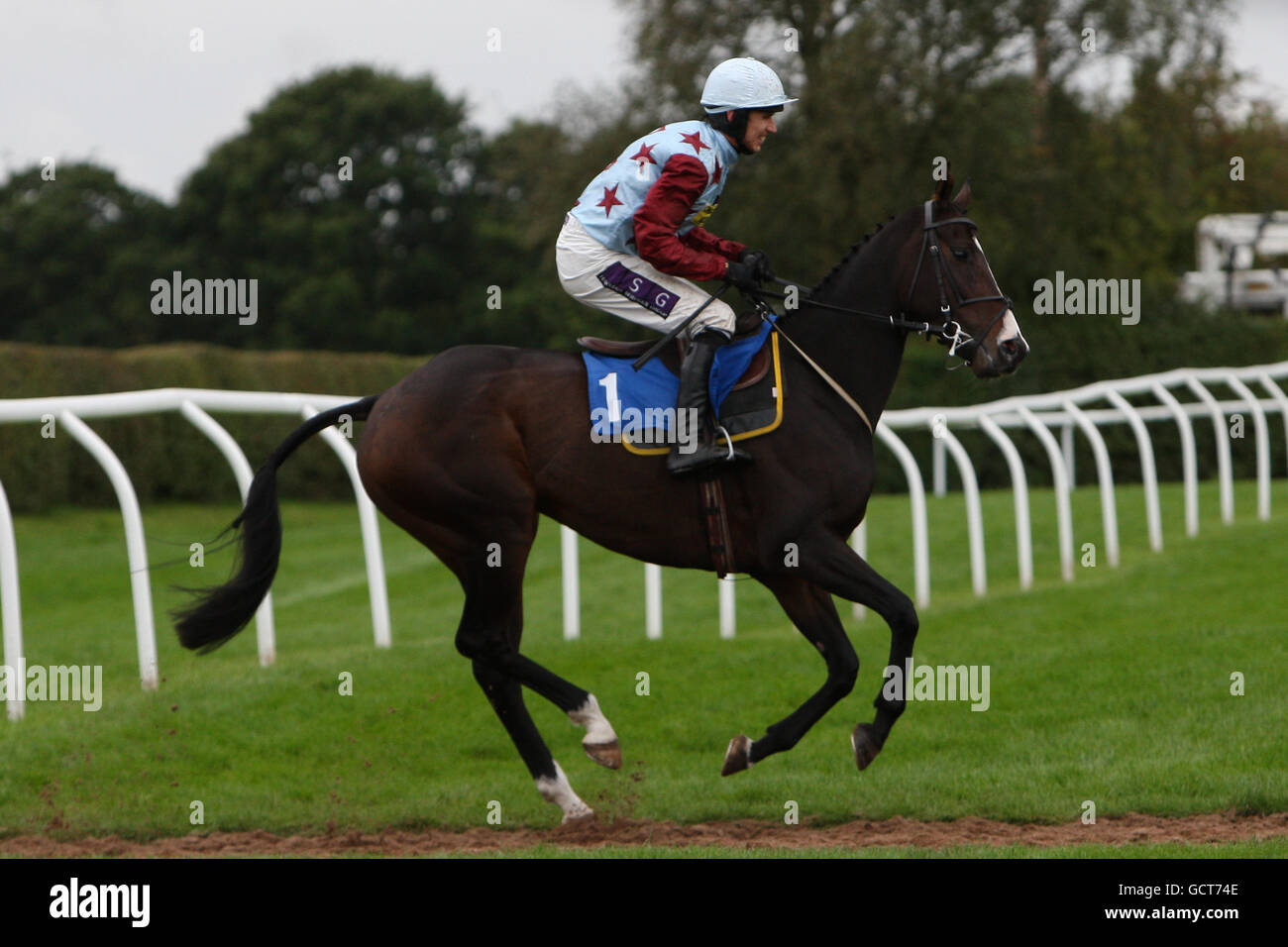 Billie Magern guidato da Paddy Brennan in corso di postare per Il 40% di sconto migliore su Betfair SP Novices' Chase Foto Stock