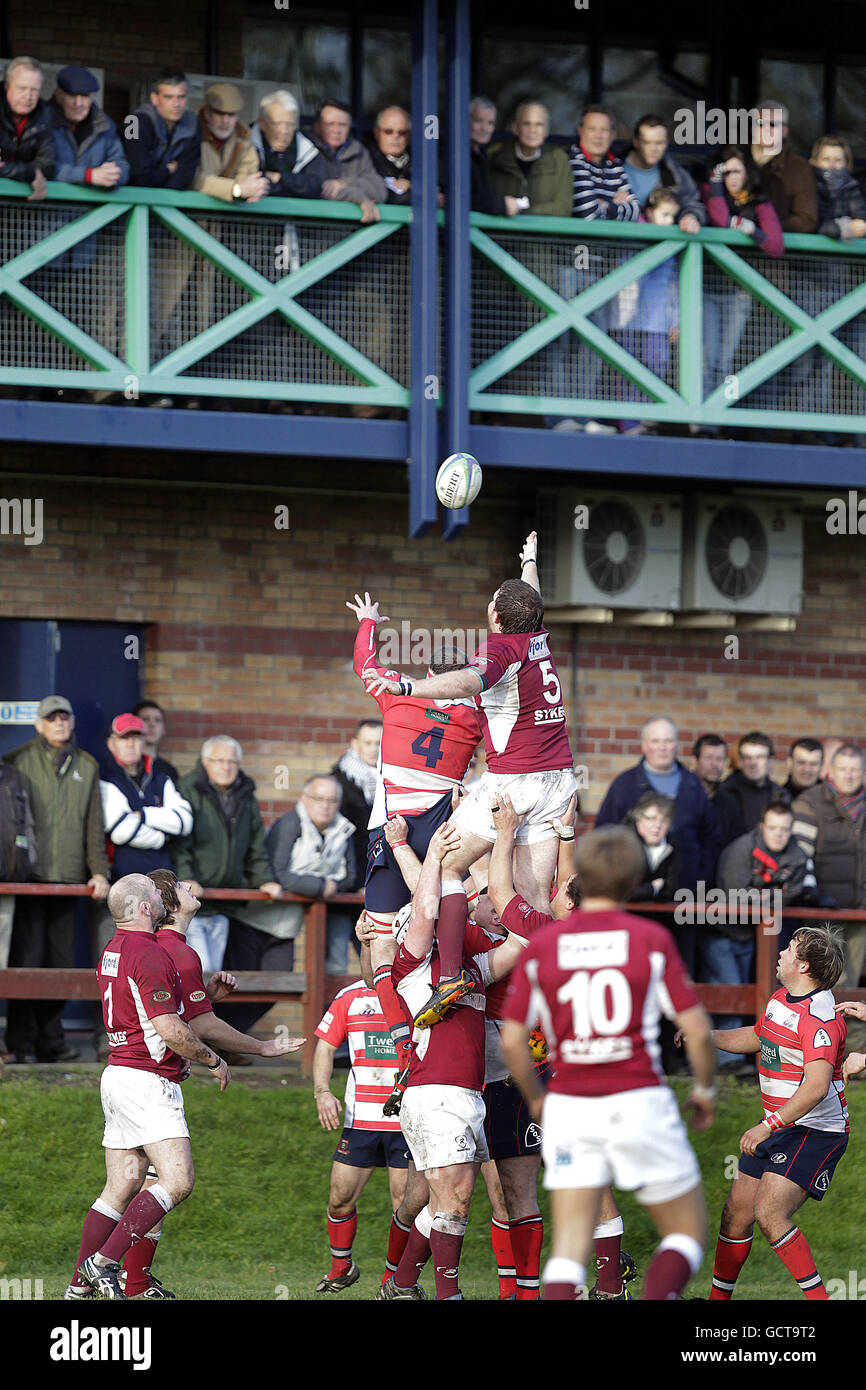 Rugby Union - Scottish Premiership - Due Peebles v Galà - La Gytes Foto Stock