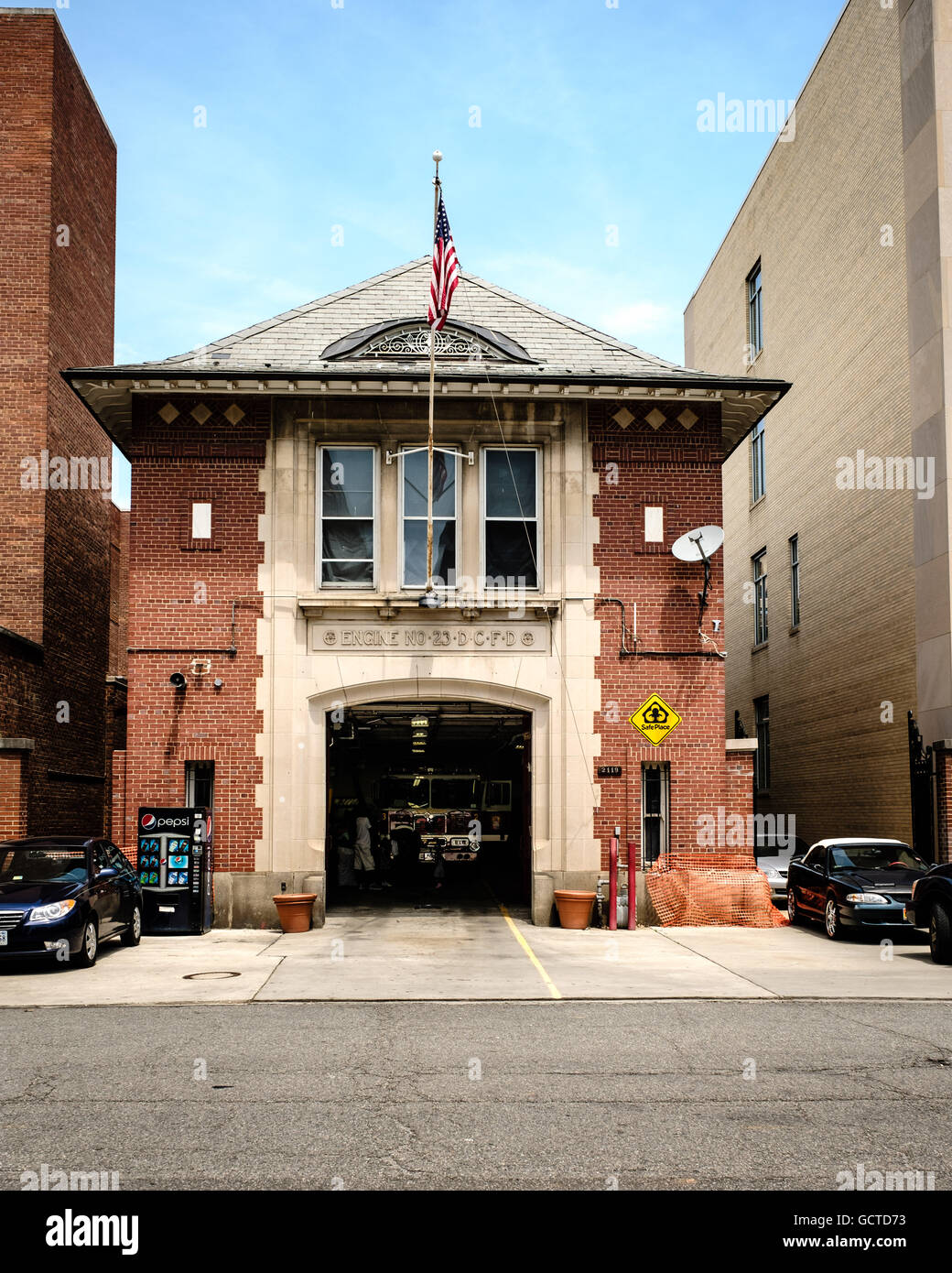 Società del motore 23, il Distretto di Columbia Vigili del Fuoco, 2119 G Street NW, Washington DC Foto Stock