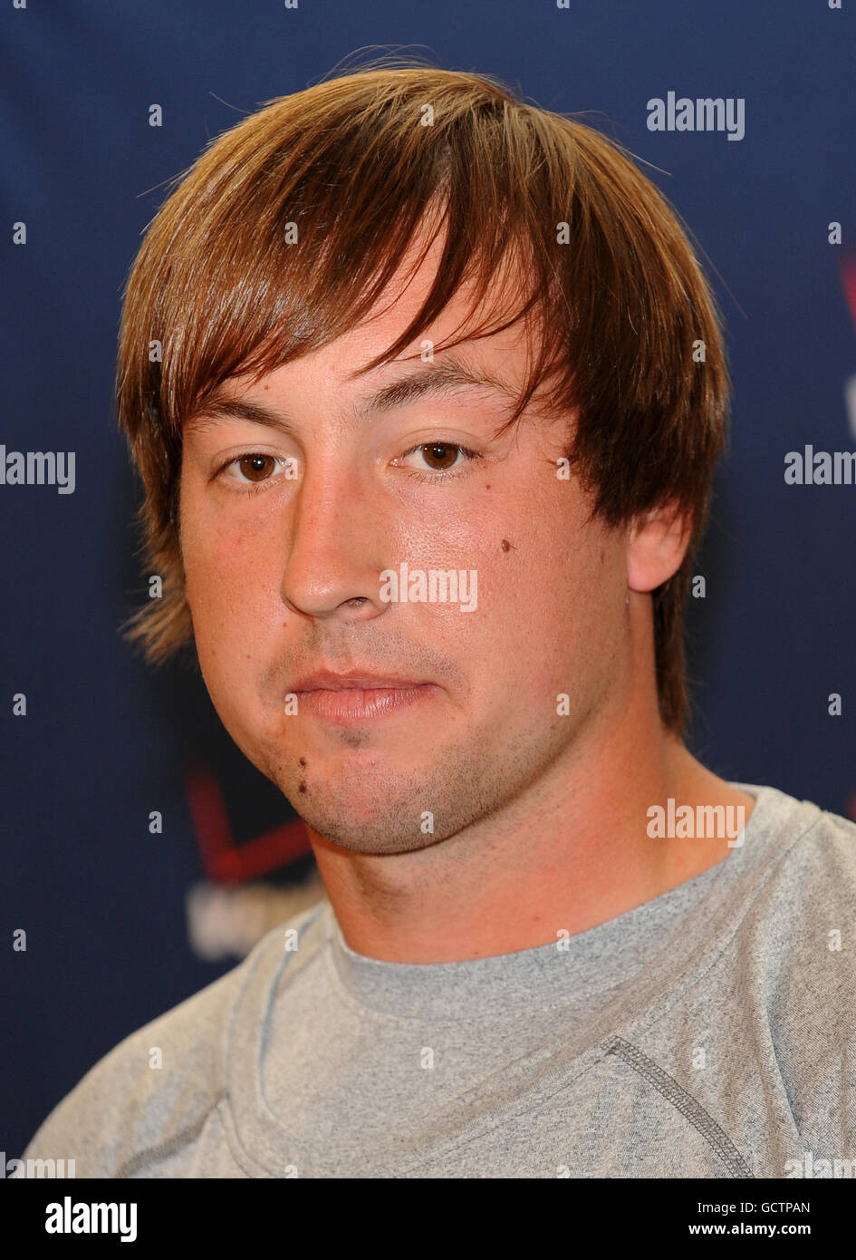 Denver Broncos' Kyle Orton durante la conferenza stampa tenuta nella 'Long Room' al Brit Oval. Foto Stock