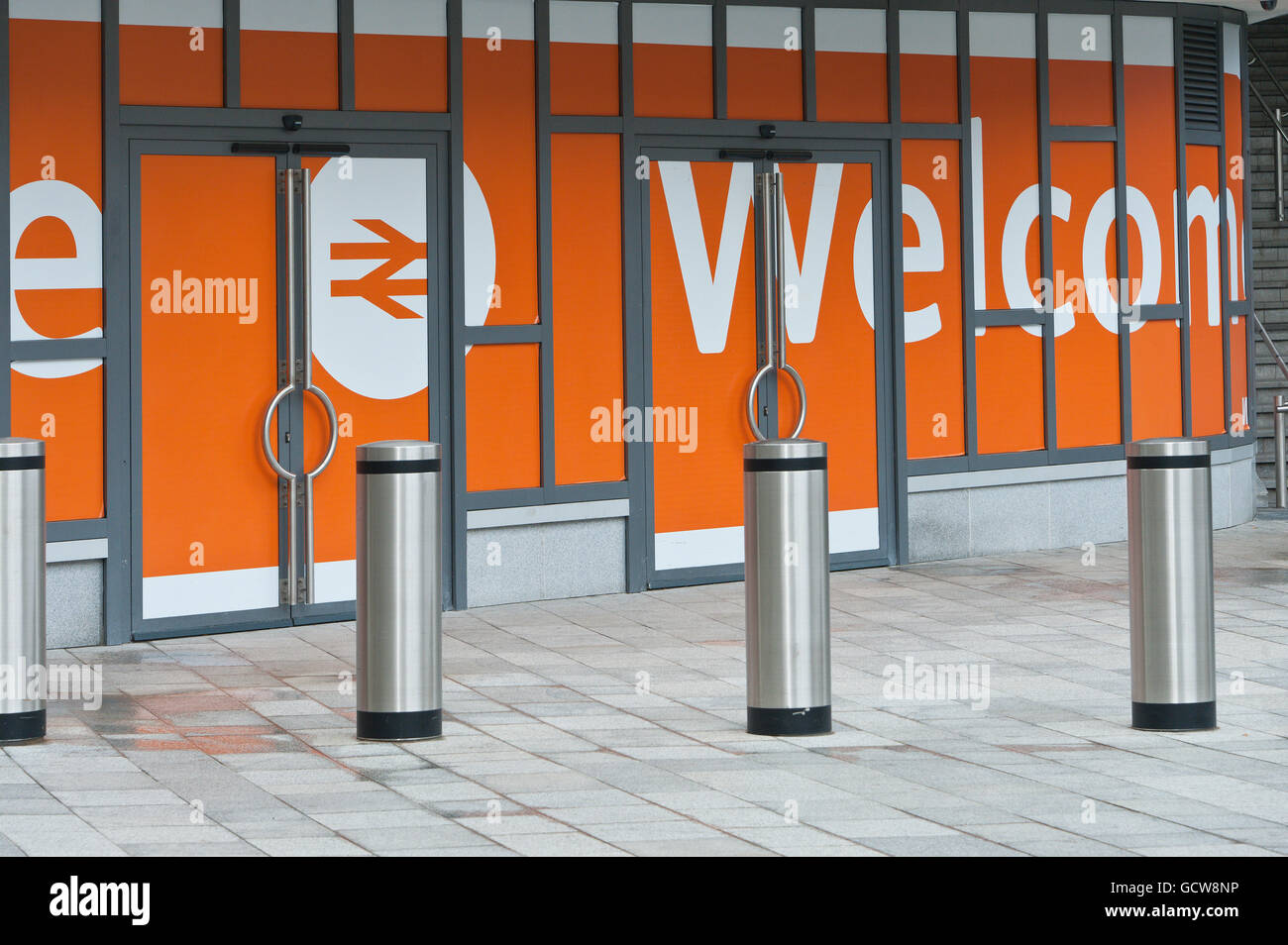 Ingresso per il New Street Station di Birmingham West Midlands, Regno Unito. Foto Stock