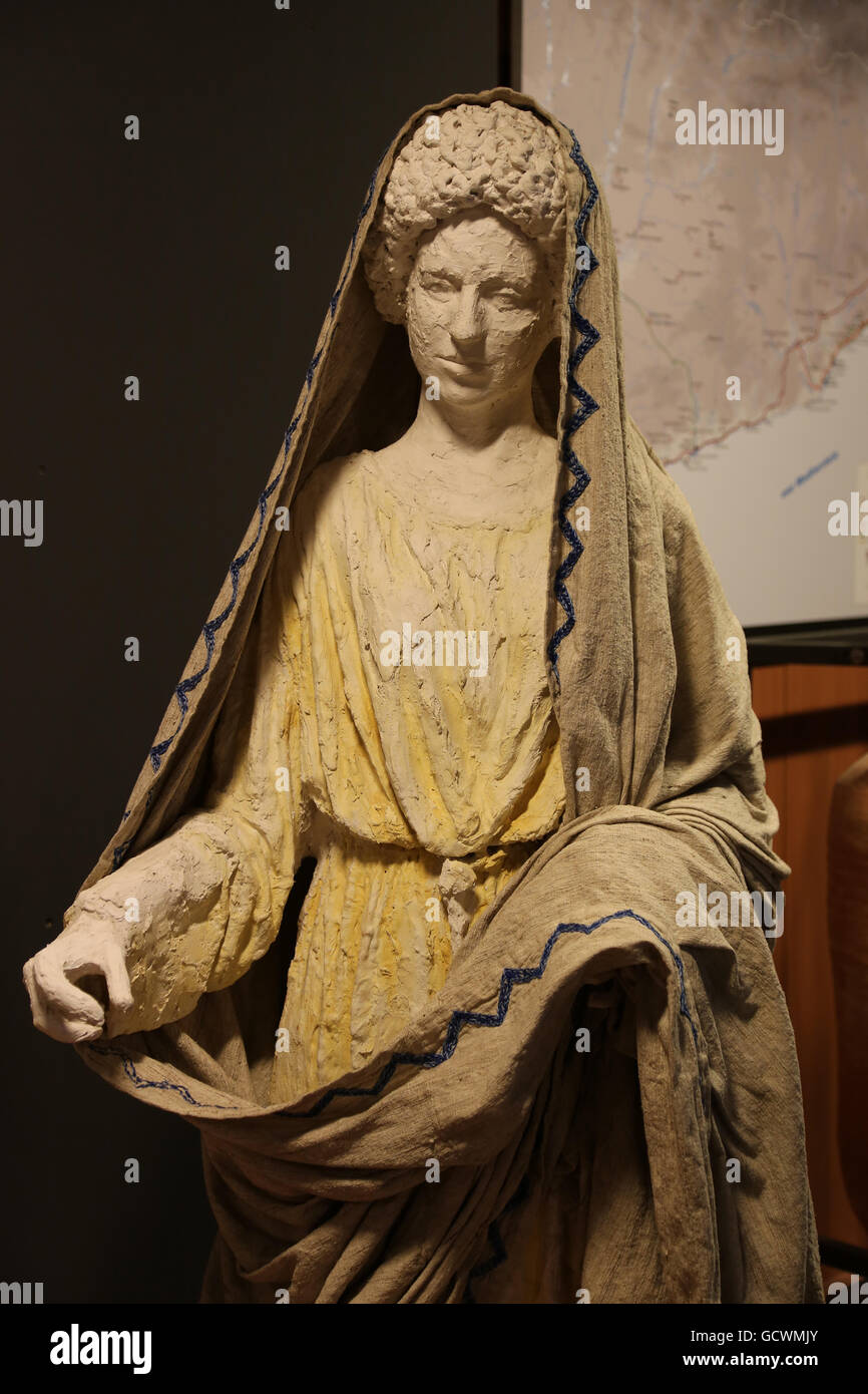 L'Impero Romano. Donna. Museo di storia della Catalogna, Barcellona. Spagna. Foto Stock
