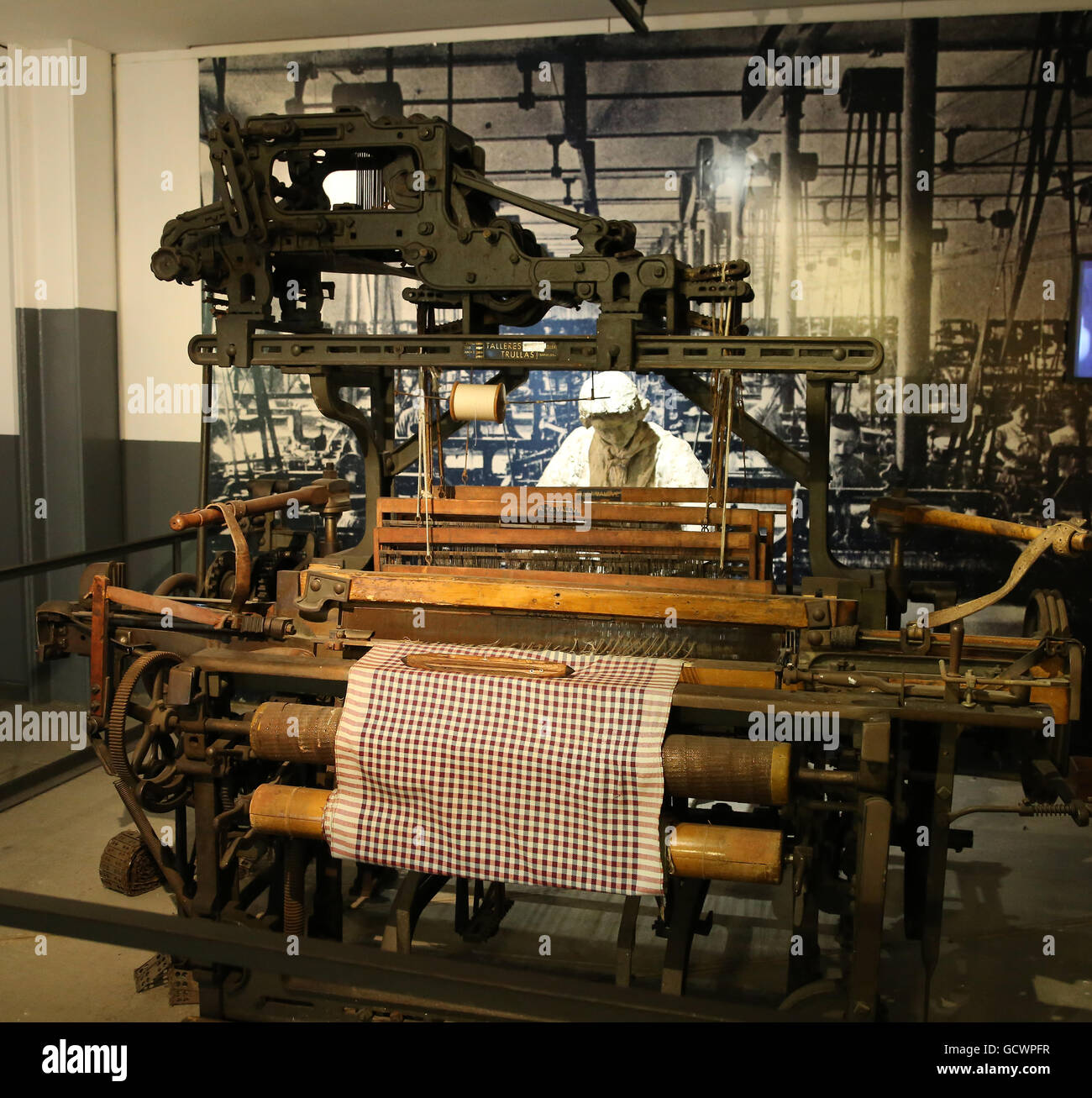 Textile Mills. Xix secolo. La donna ha lavorato nel settore tessile. La riproduzione. Spagna.Il Museo della Storia di Catalunya, Barcelona Foto Stock