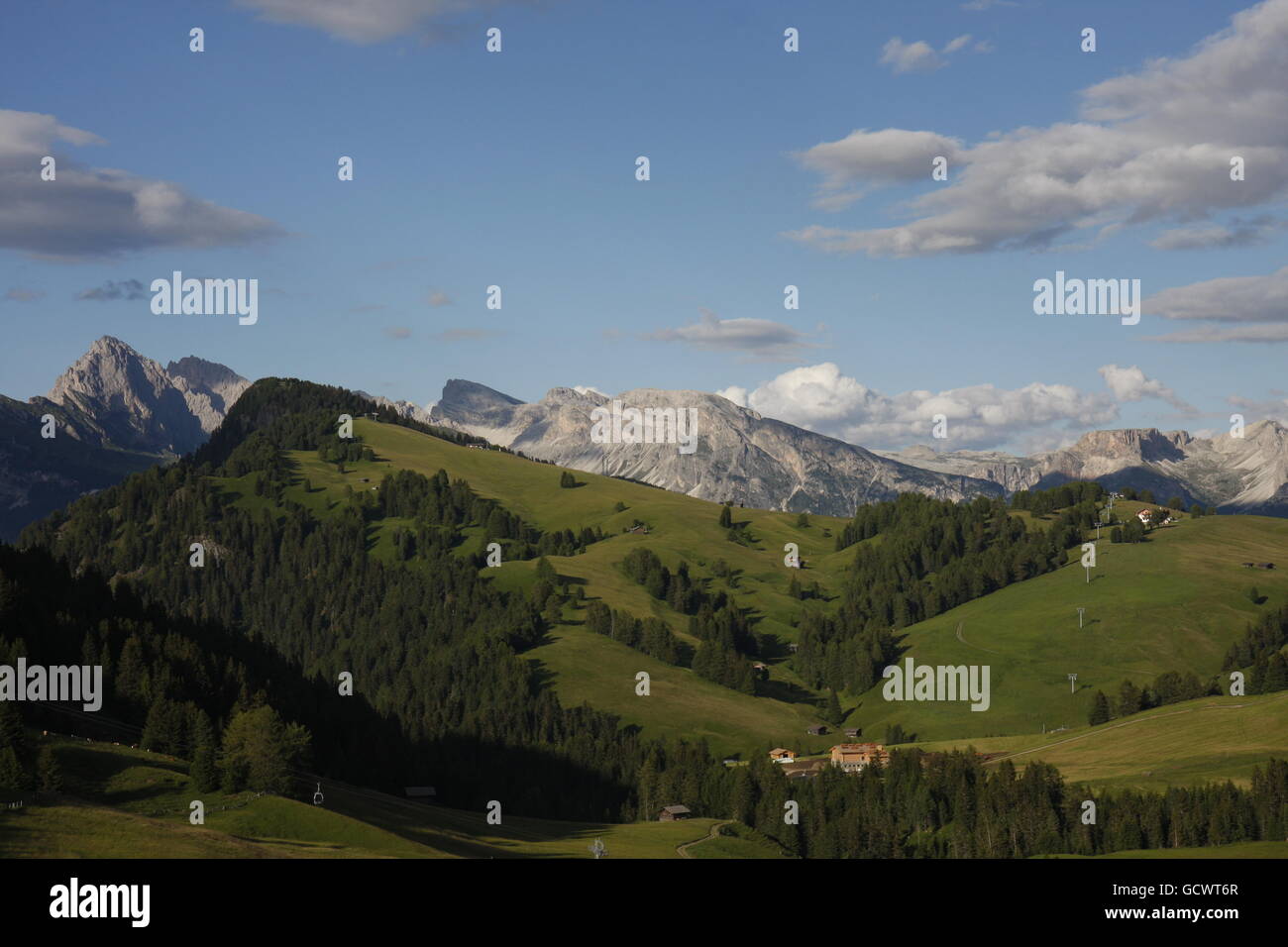 Alpe di Siusi panorama Foto Stock