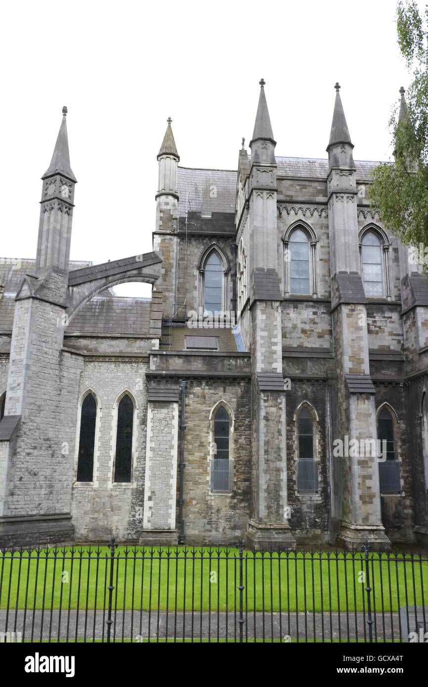 Vista della cattedrale di San Patrizio, Dublino, Irlanda Foto Stock