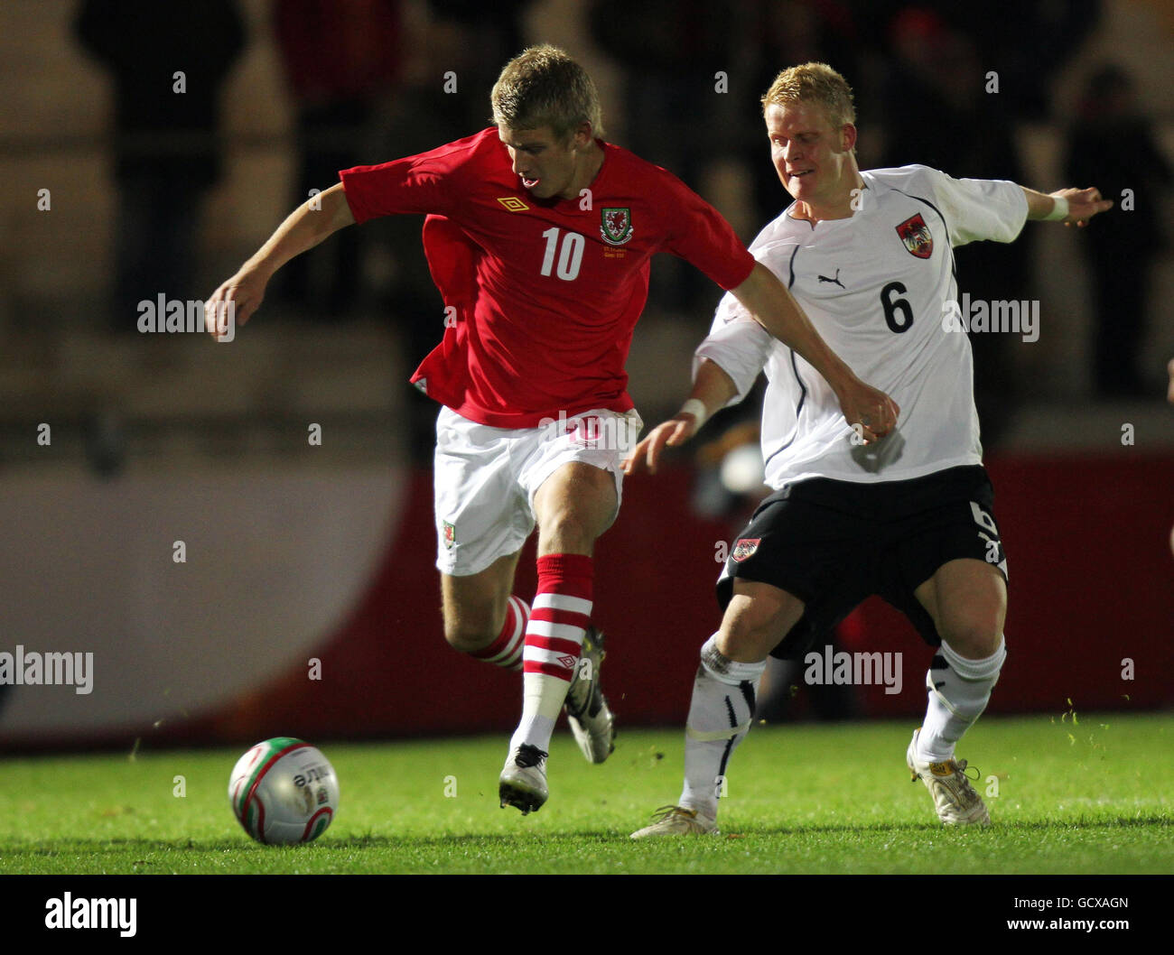 Calcio - under 21 International friendly - Macedonia / Inghilterra. L'ACO  Stojkov della Macedonia celebra il suo obiettivo Foto stock - Alamy