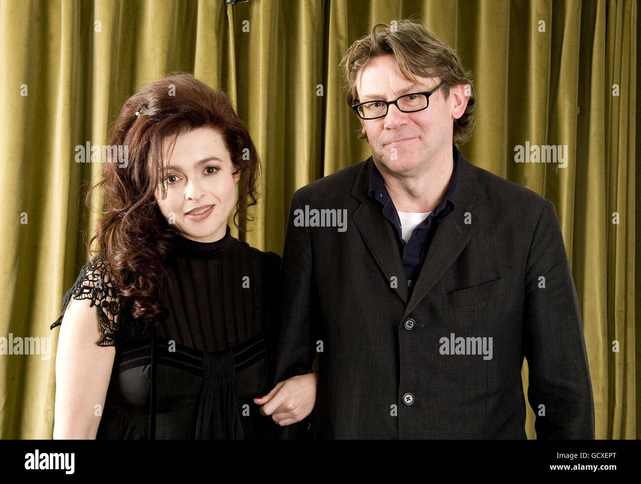Helena Bonham carter e Nigel Slater sono visti in una proiezione per il loro nuovo film Toast al BAFTA di Londra. Foto Stock