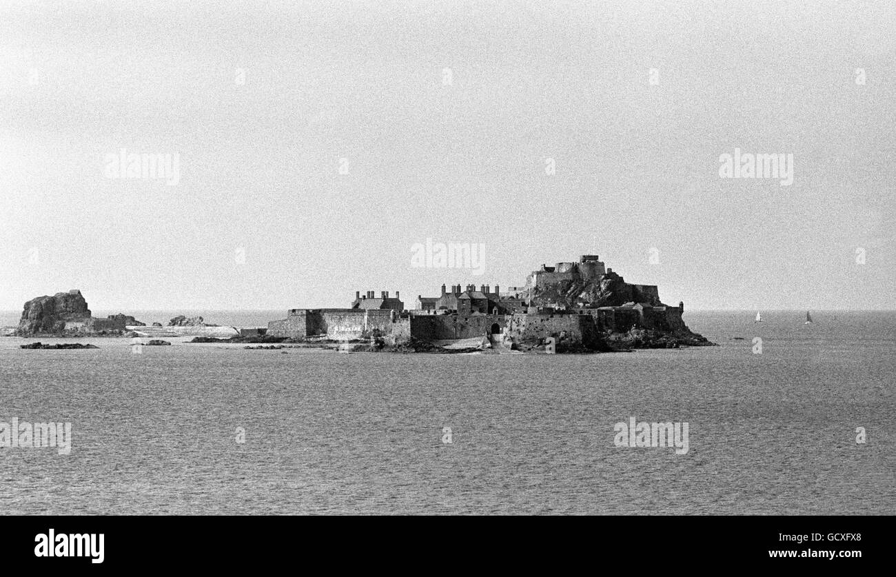 Edifici e monumenti - Jersey. Queen Elizabeth Castle, St Aubin's Bay, Jersey. Foto Stock