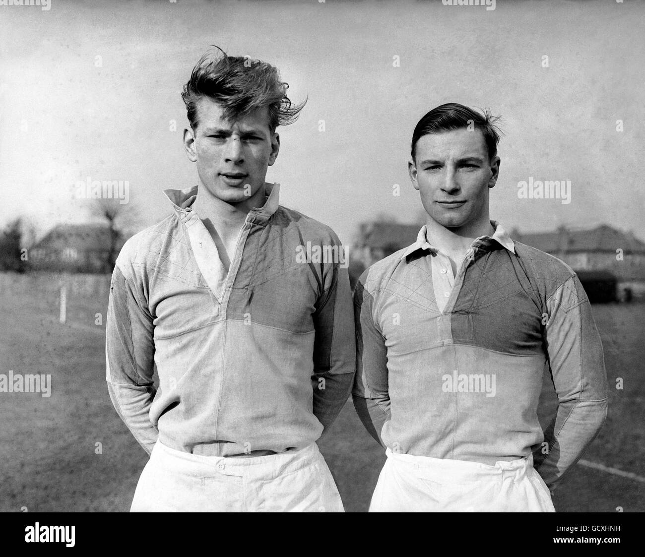 Rugby Union - Fotocall Harlequins. Ve Marriott (a sinistra) e JG Wilcox, Harlequins Foto Stock