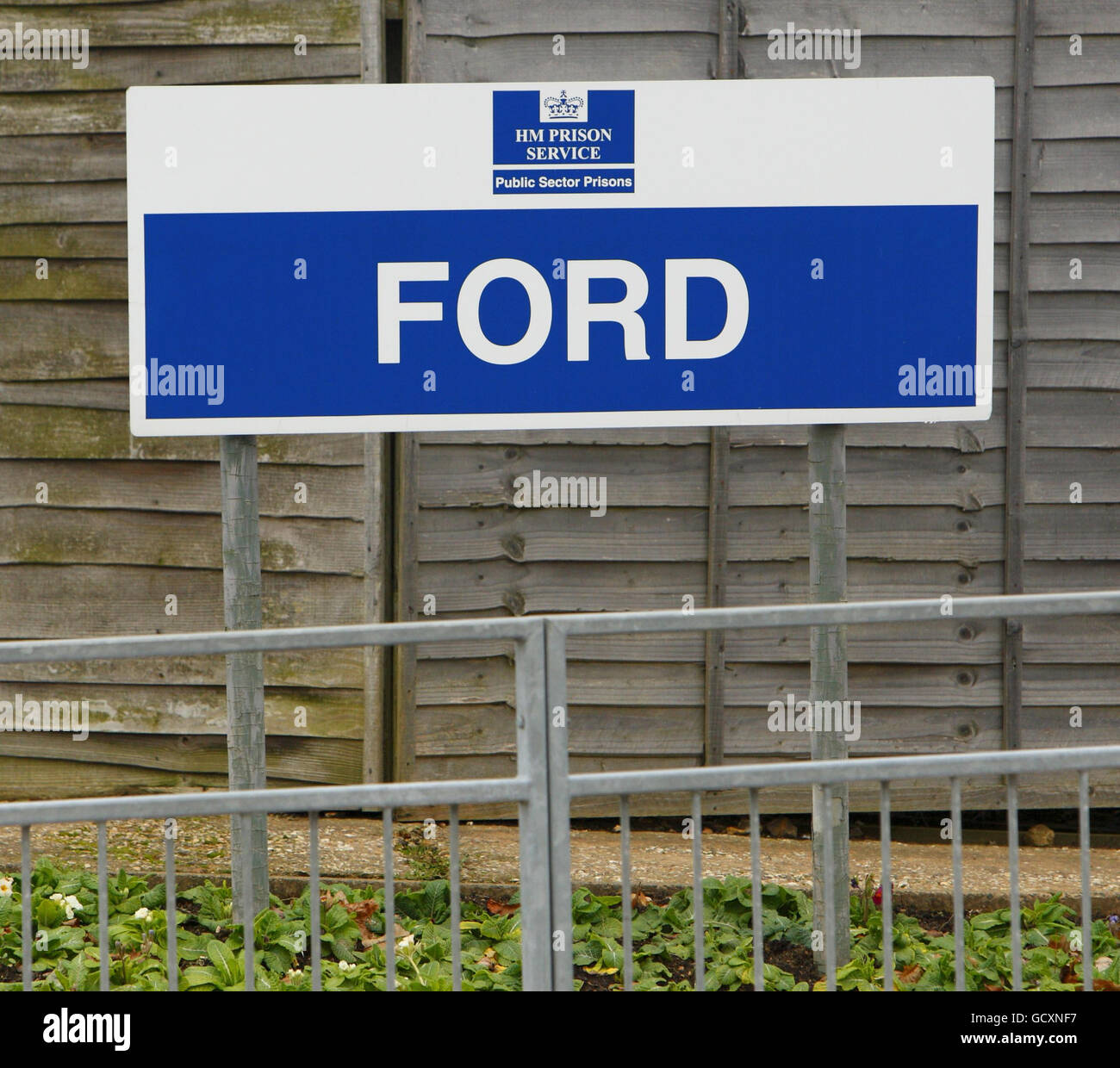 I detenuti sommossa a HMP Ford Foto Stock