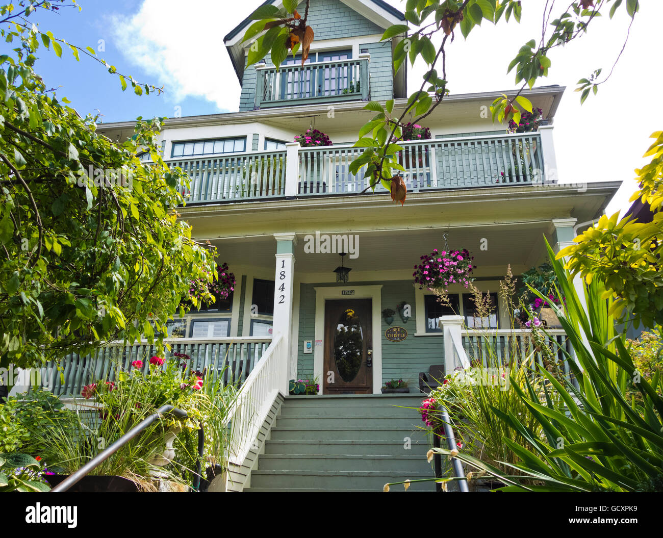 Bee e Thistle guest house bed & breakfast in East Vancouver. Foto Stock