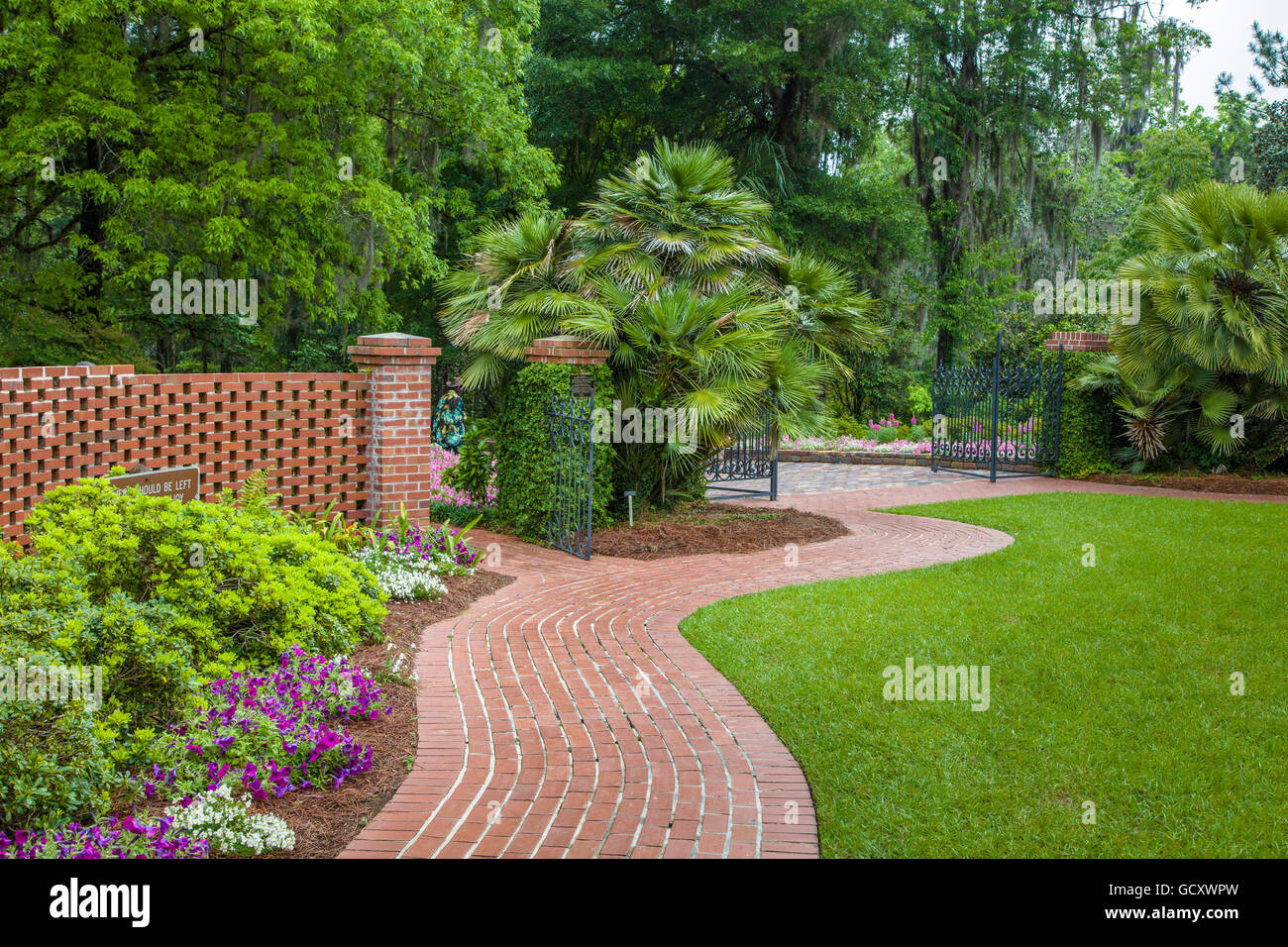 Alfred B. Maclay Gardens parco dello stato degli Stati Uniti di un quartiere storico noto come a Killearn Plantation archeologico e storico quartiere Foto Stock