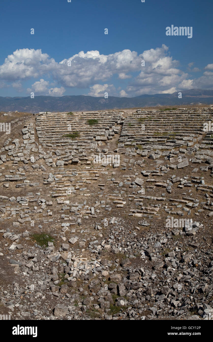 Ad ovest del teatro, museo e sito archeologico di Laodicea, Denizli, Lycia, Turchia, Asia Foto Stock