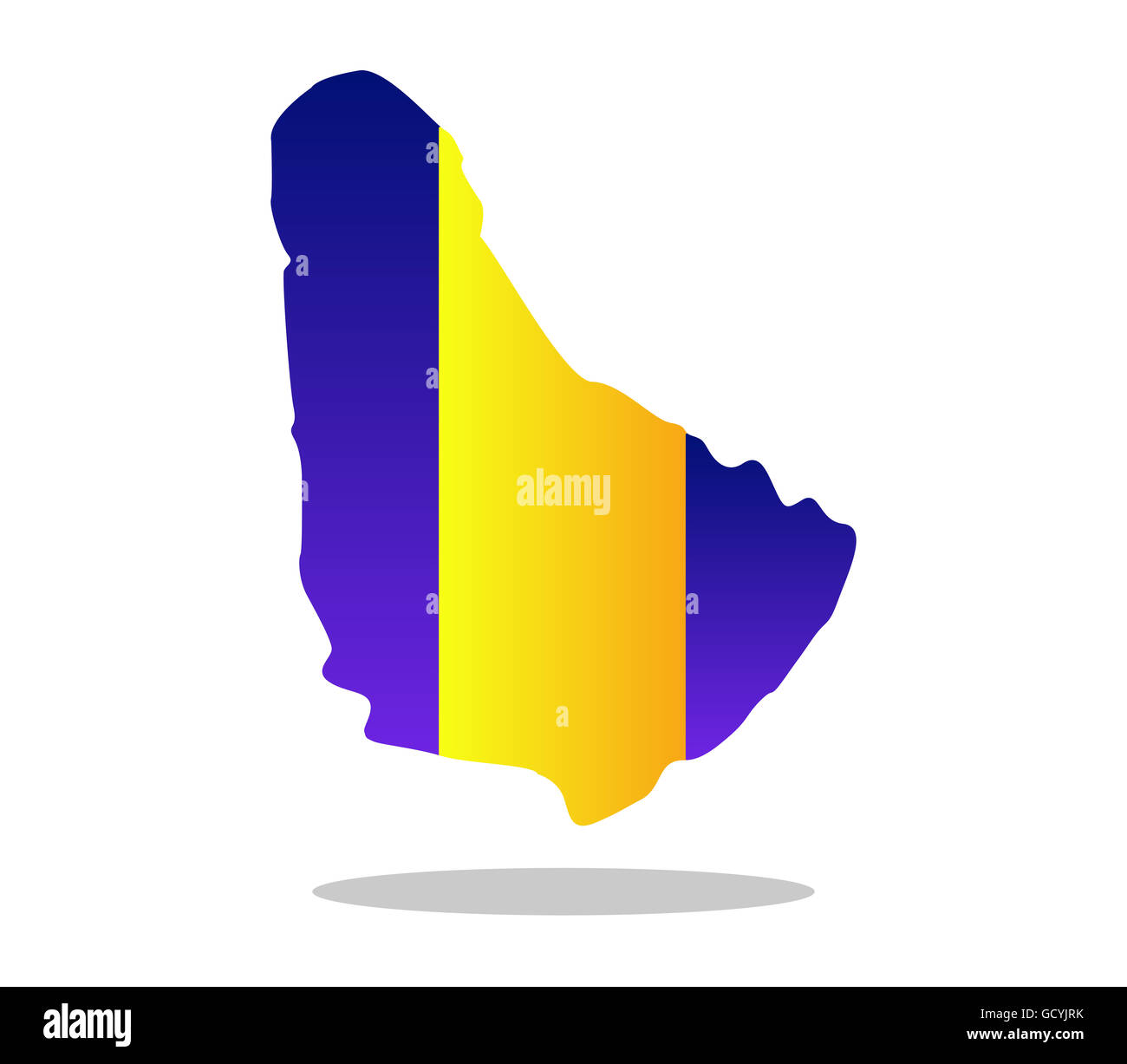 Mappa di barbados Foto Stock