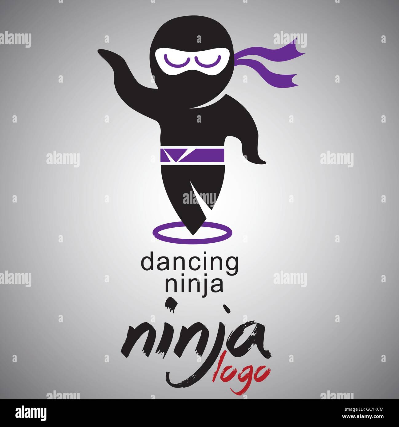 Il ninja logo progettato in modo semplice in modo che possa essere utilizzato per di più si propone come logo ,mark ,simbolo o icona. Illustrazione Vettoriale
