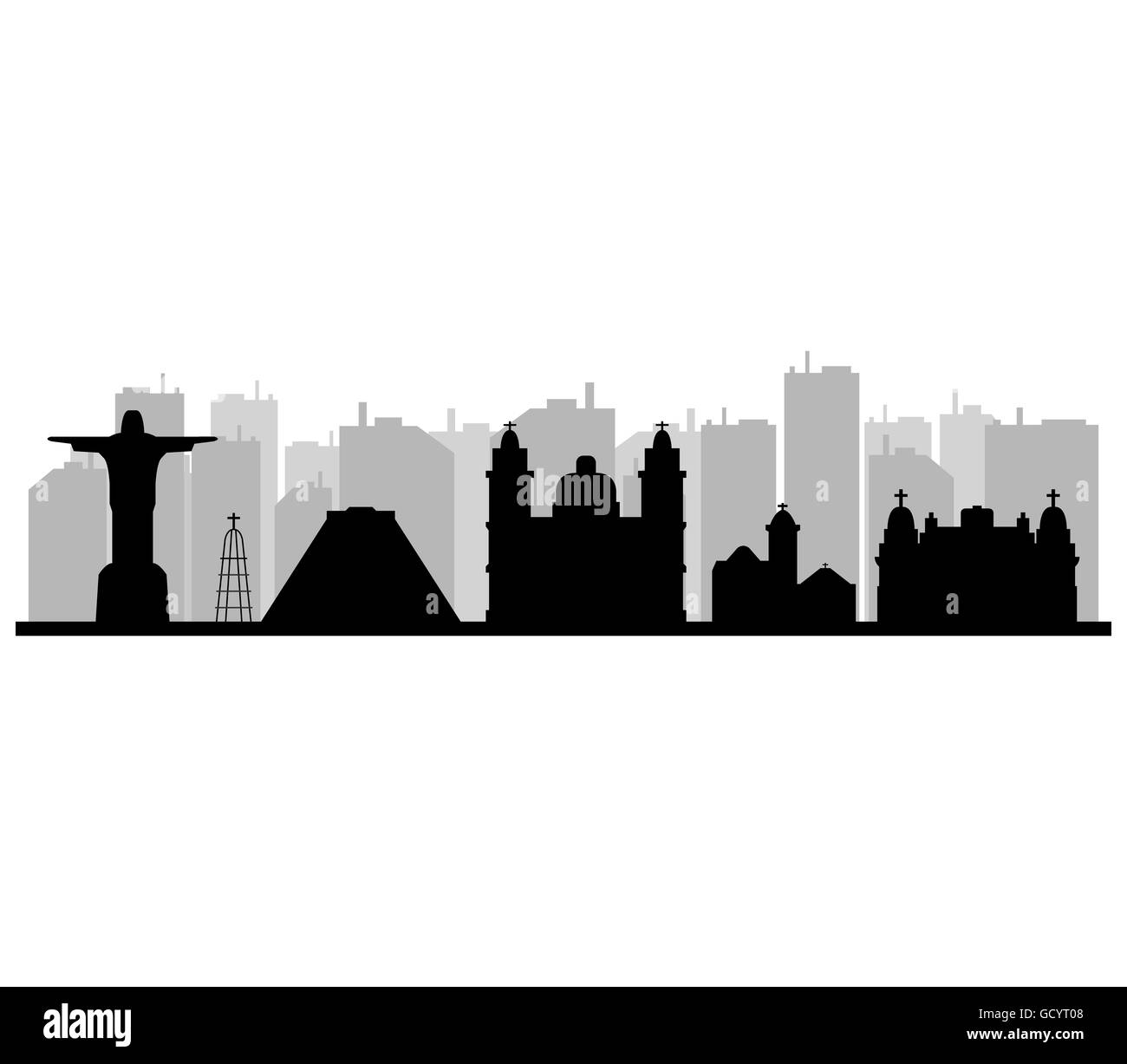 Rio de janeiro skyline Foto Stock