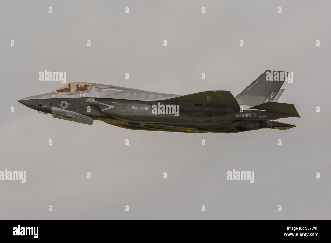 Un corpo della marina degli Stati Uniti la Lockheed Martin F-35B visualizzazione presso il Royal International Air Tattoo, RAF Fairford, nel Regno Unito il 9 luglio 2016. Foto Stock