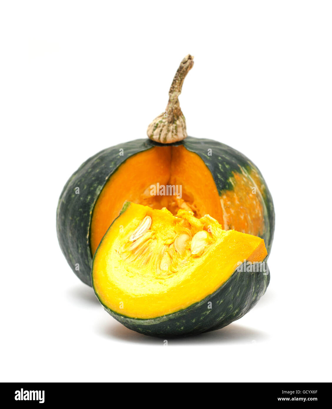 La zucca isolati su sfondo bianco Foto Stock