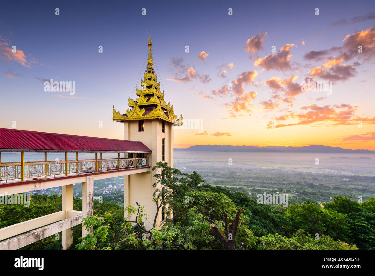 Mandalay Hill, Myanmar al mattino. Foto Stock