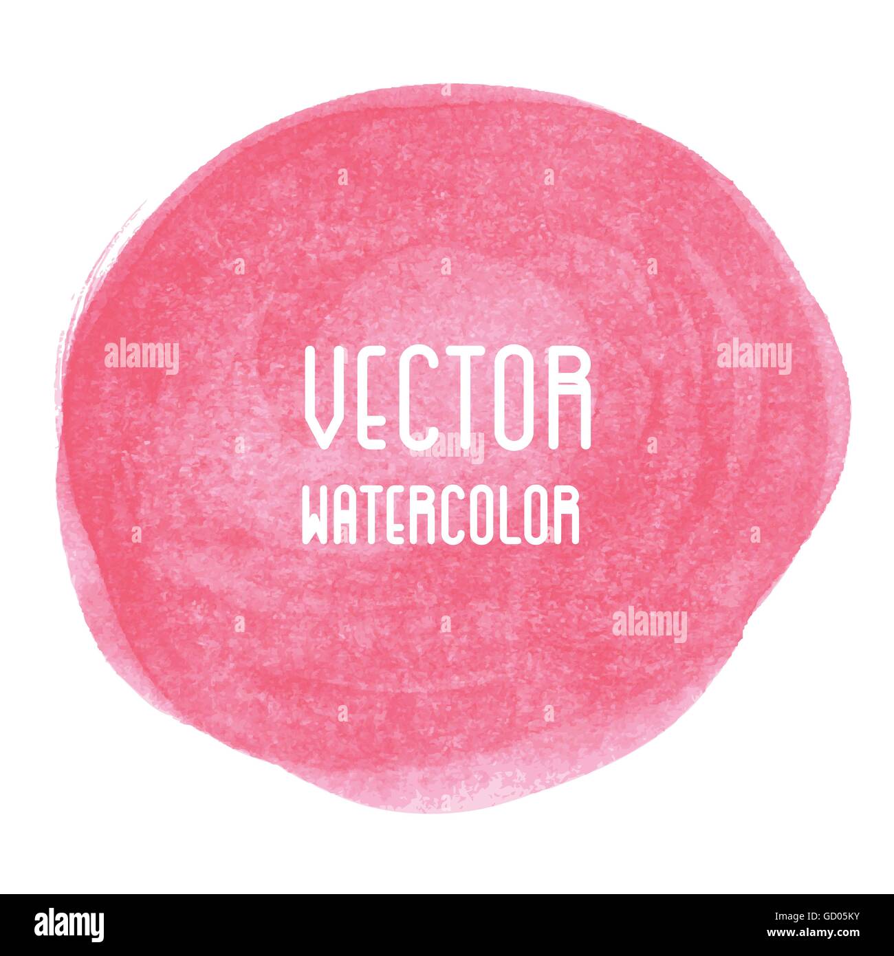 Rosso macchia ad acquerello isolati su sfondo bianco. Illustrazione Vettoriale. Illustrazione Vettoriale